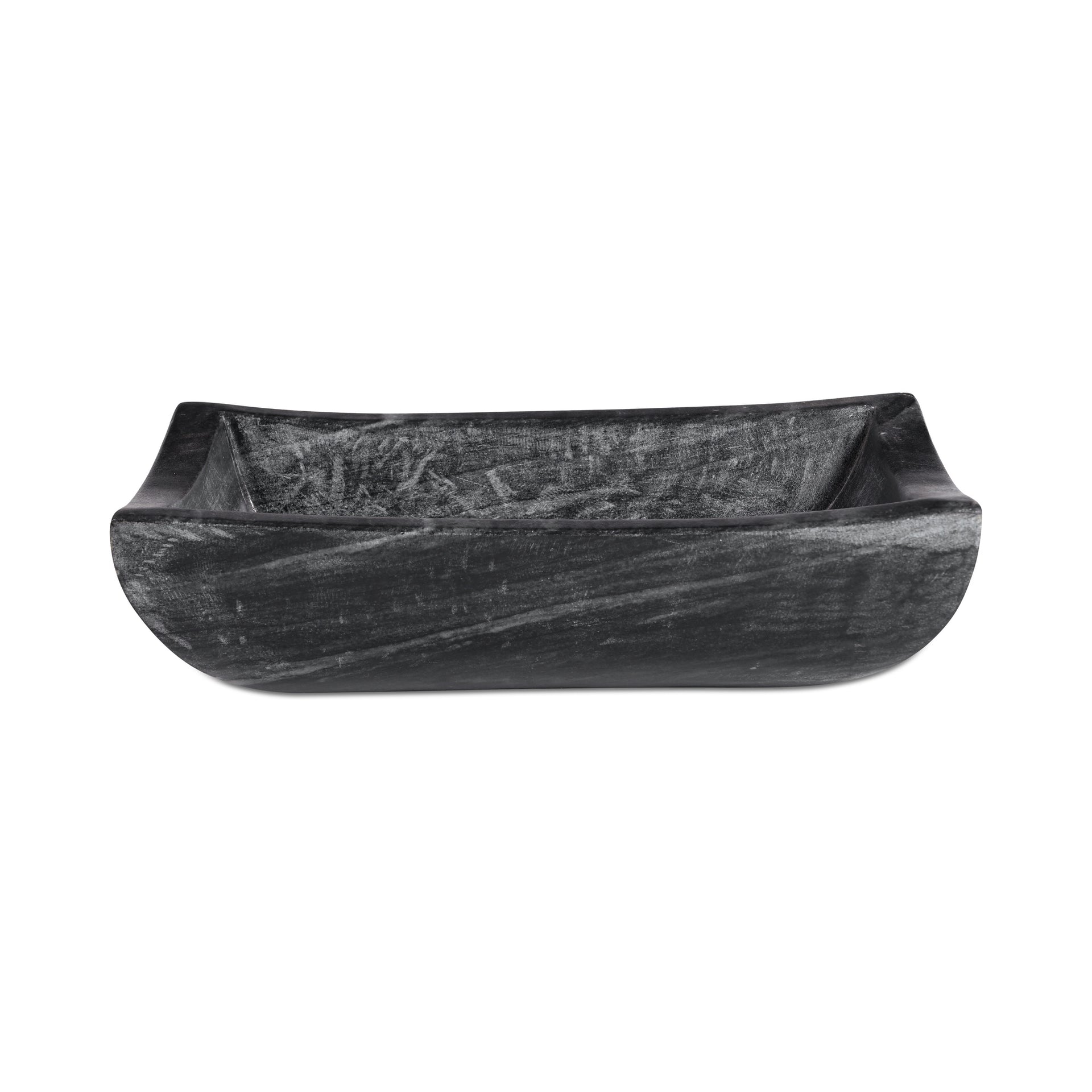 Stellara Bowl, Selwara Black Marble, Grand-Scale Basin, Solid Stone Carve, Transitional Form, Black