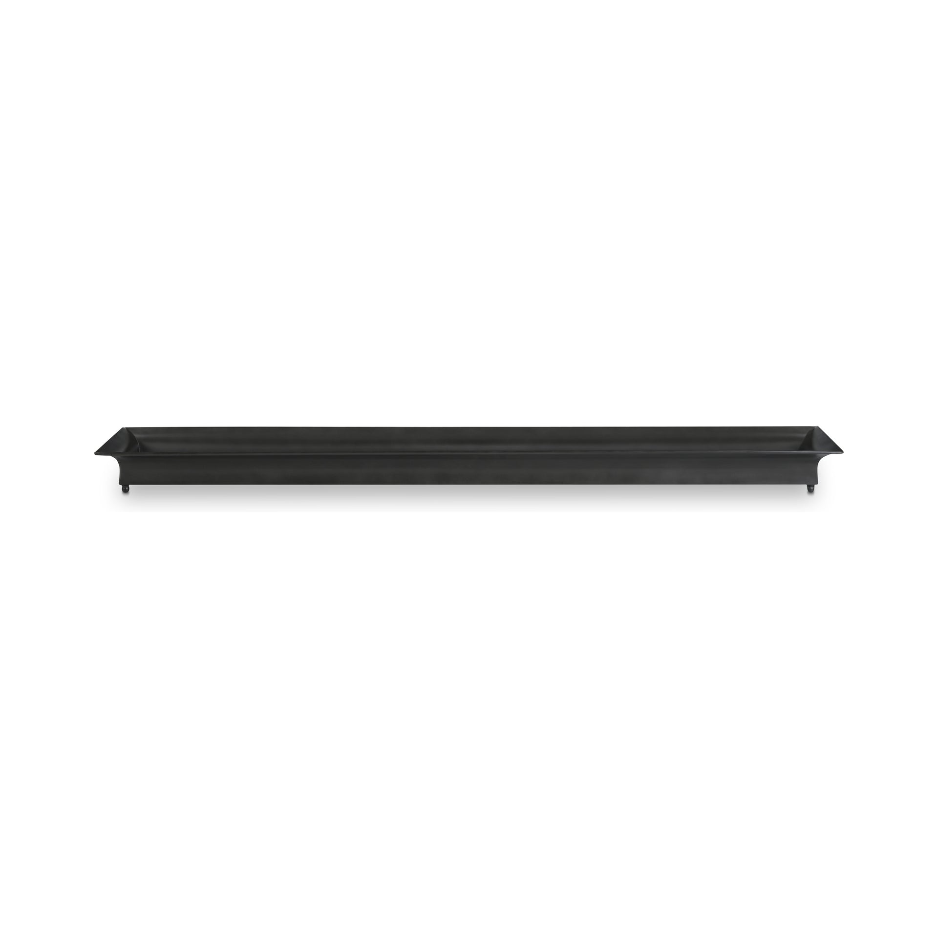 Cosette Tray, Iron, Extra-Long Low-Profile, Aged Iron Patina, Decorative Centerpiece, Iron Grey
