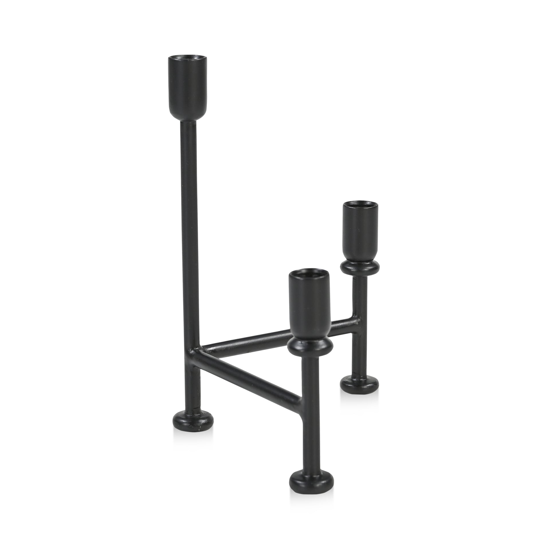 Elstan Candle Holder, Tripod Easel-Inspired Iron Pillar Candle Stand, Black