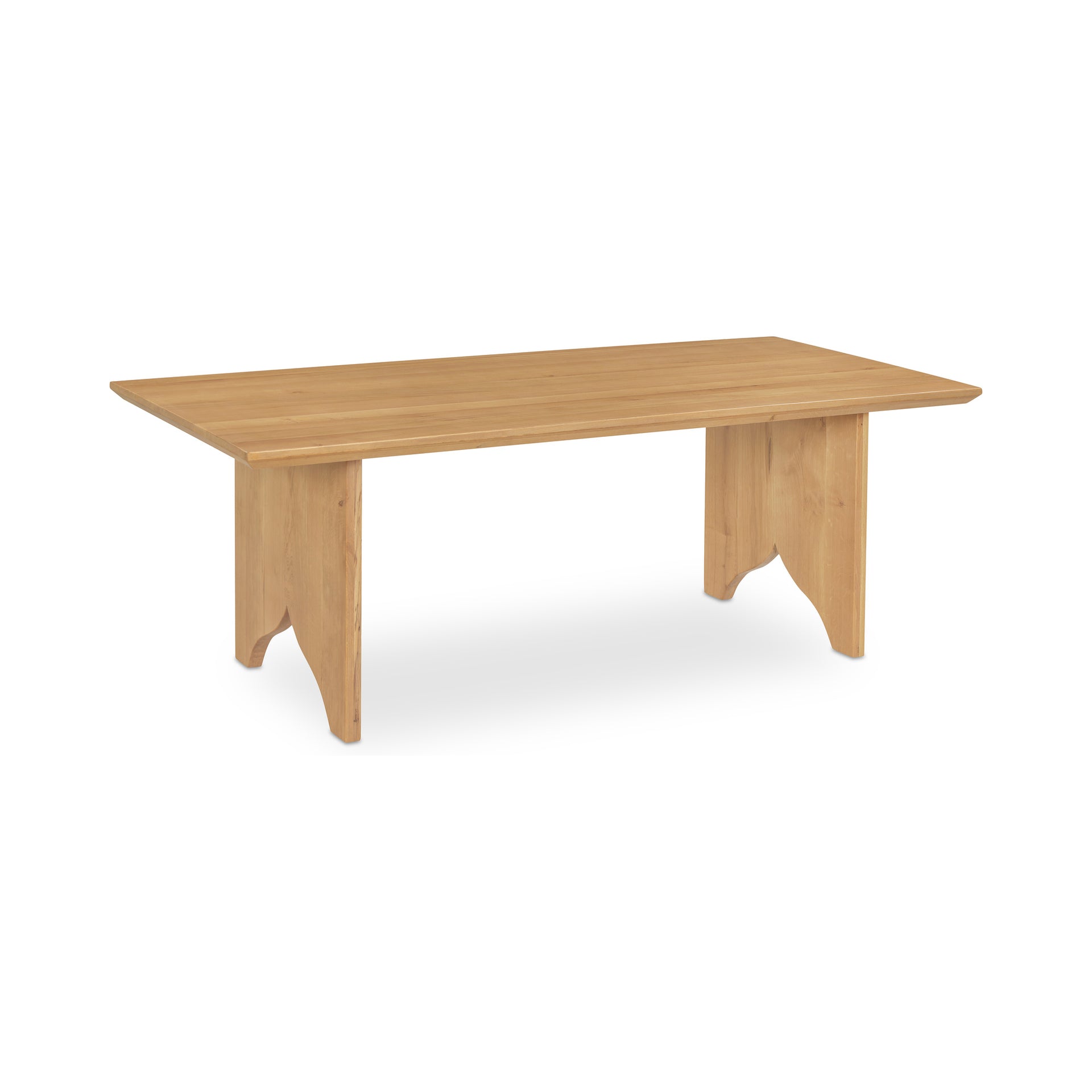 Vandren Dining Table, Rectangular, Solid Oak, Iron Base, Seats Six, Stain Resistant, Natural