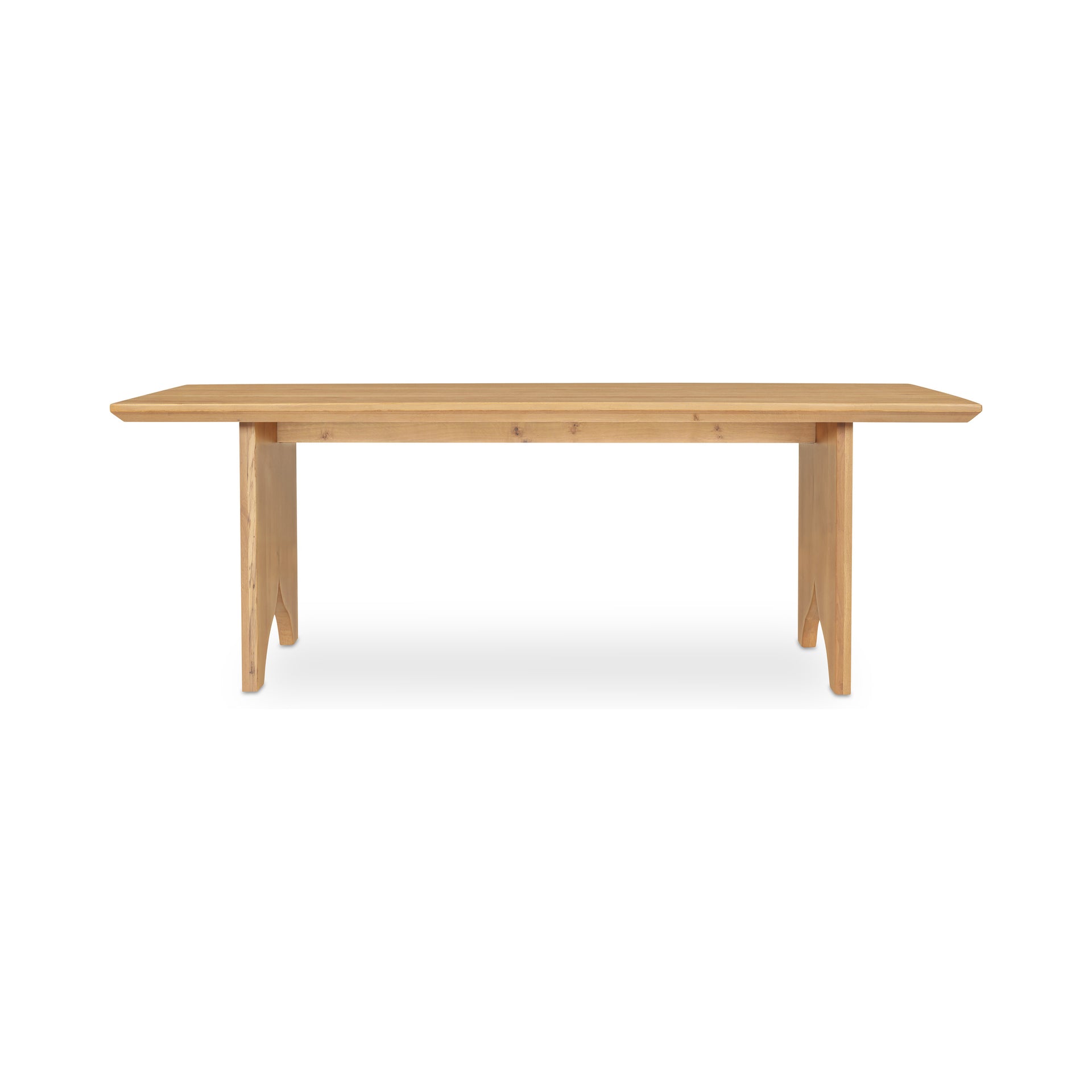 Vandren Dining Table, Rectangular, Solid Oak, Iron Base, Seats Six, Stain Resistant, Natural
