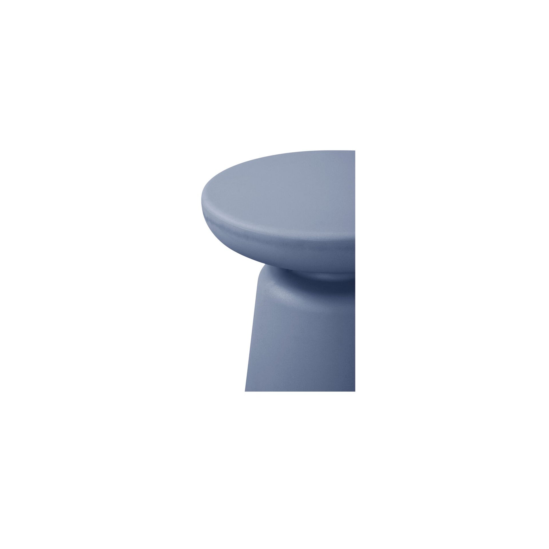 Sebastian Outdoor Side Table, Round, All-Weather Polypropylene, Compact Design, Weather Resistant, Blue