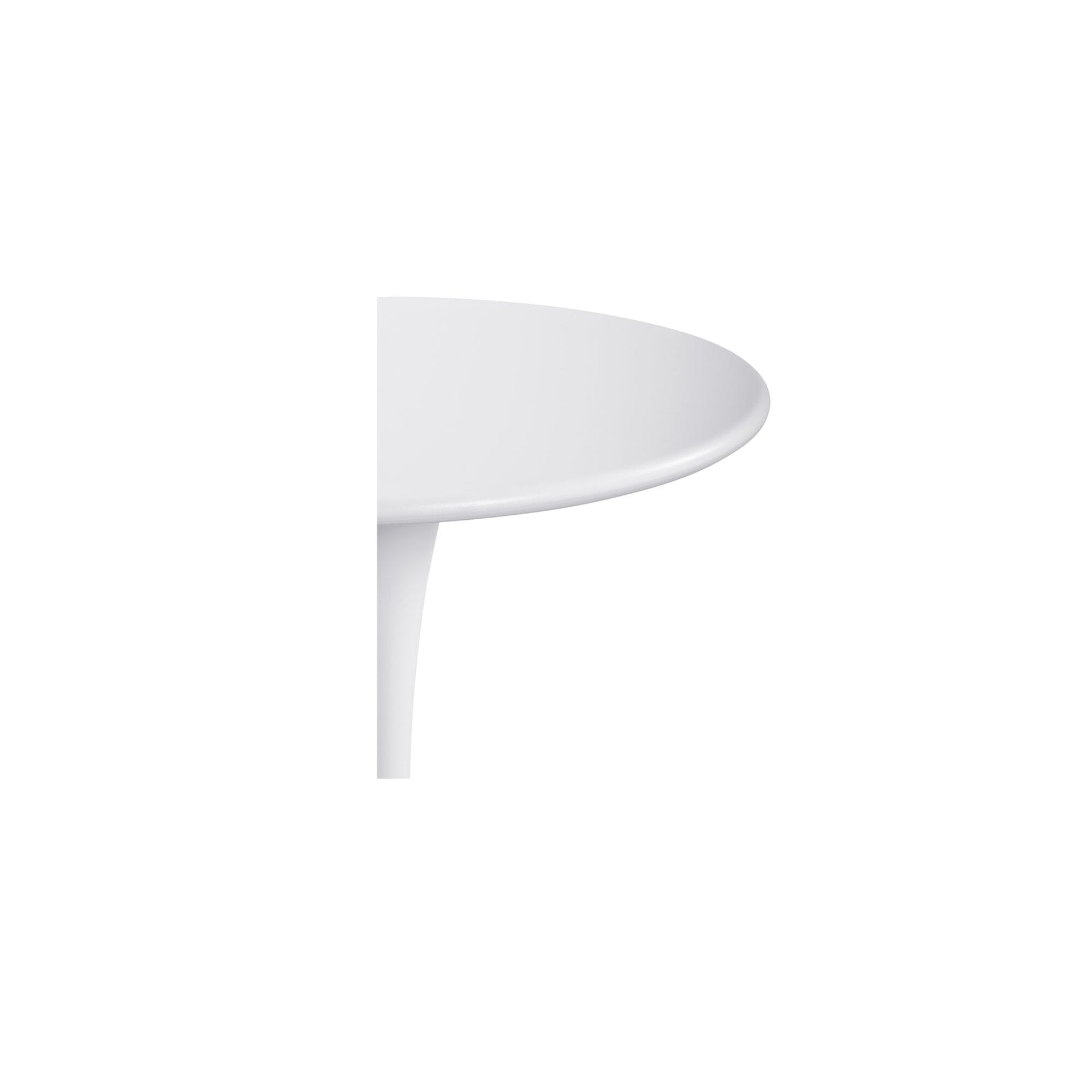 Korbel Outdoor Bar Table, Round, All-Steel Frame, Compact Footprint, Seats Two, Water Resistant, White