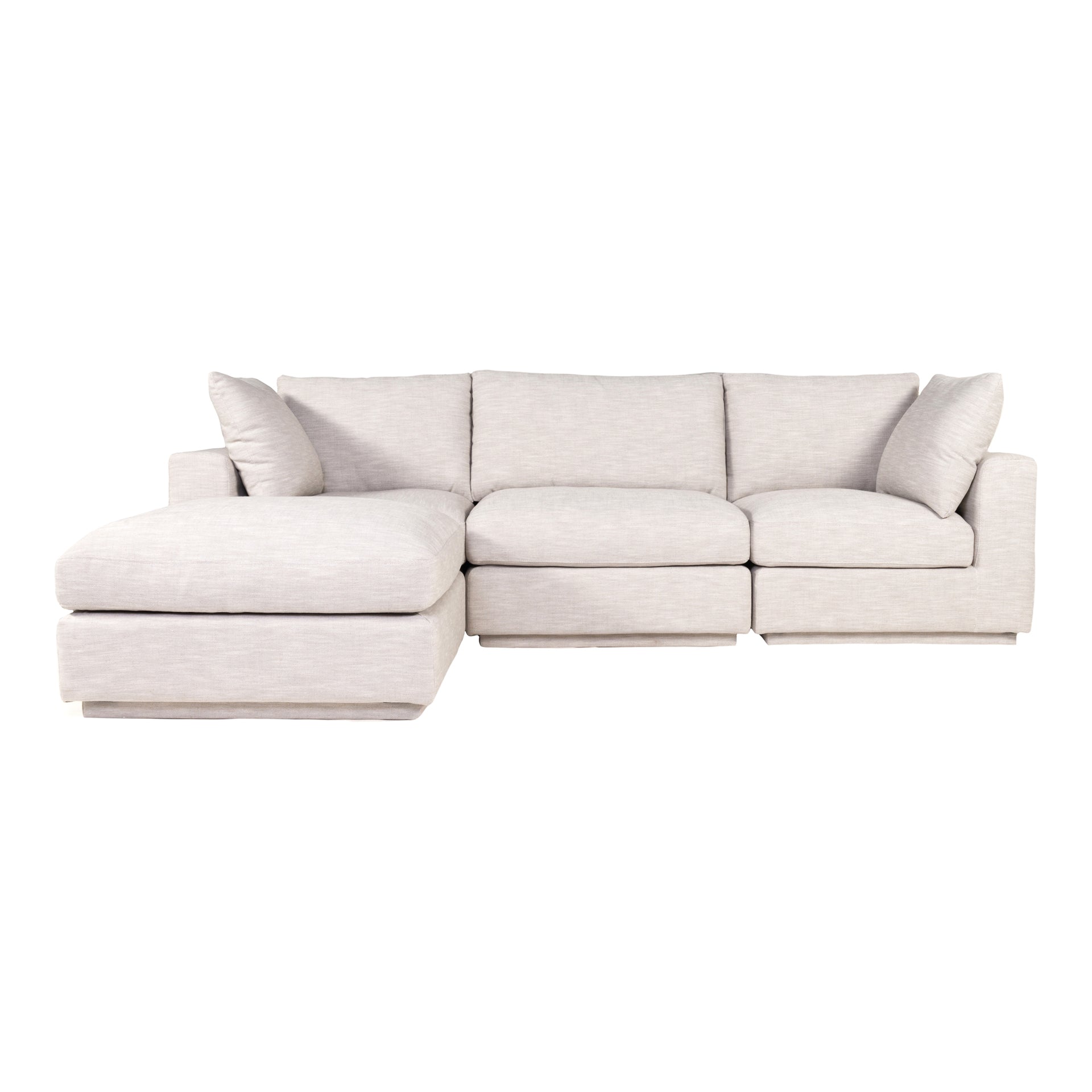 Martin Lounge, Scandinavian Modular Sectional, Linen-Blend Upholstery, 4 Seater, Taupe