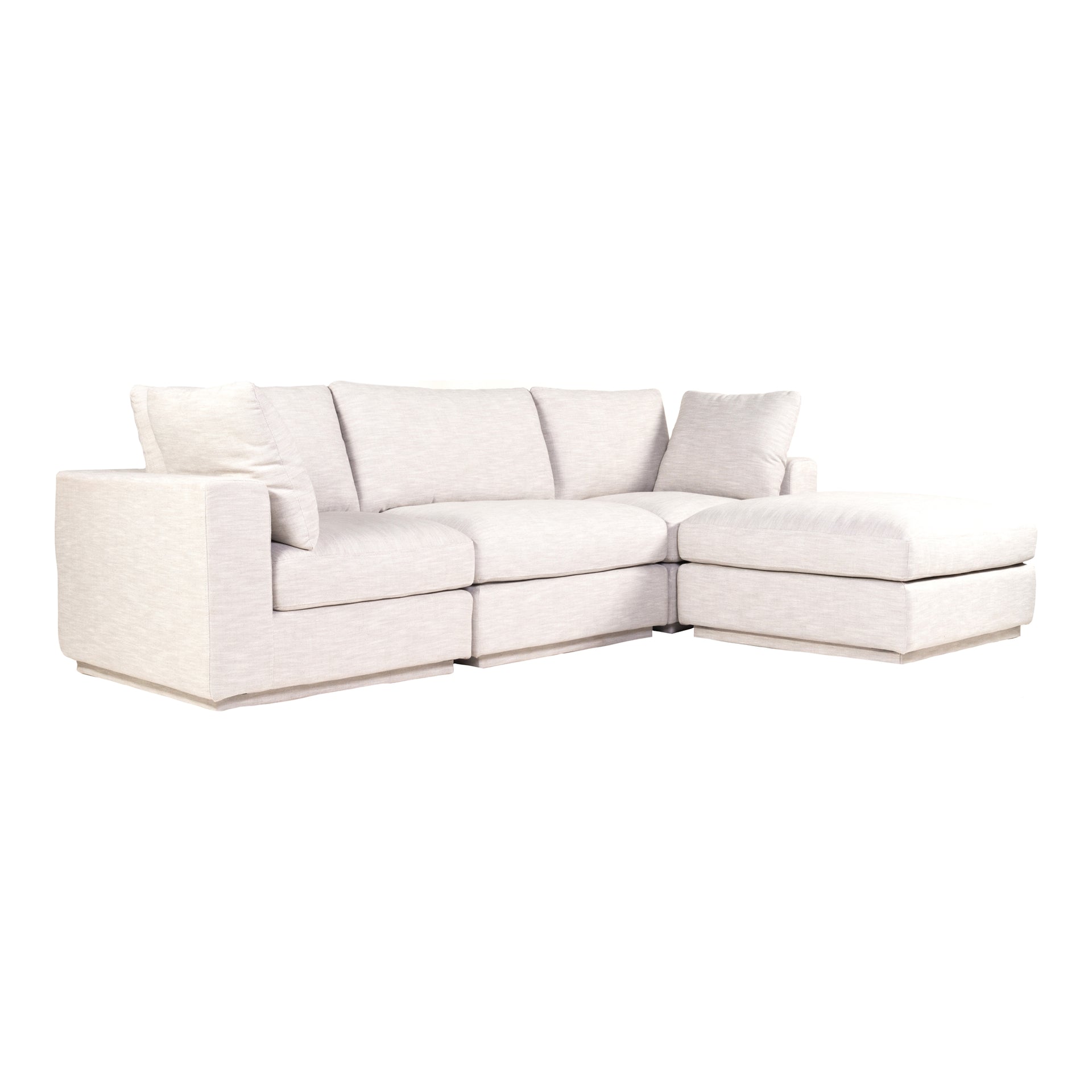 Martin Lounge, Scandinavian Modular Sectional, Linen-Blend Upholstery, 4 Seater, Taupe
