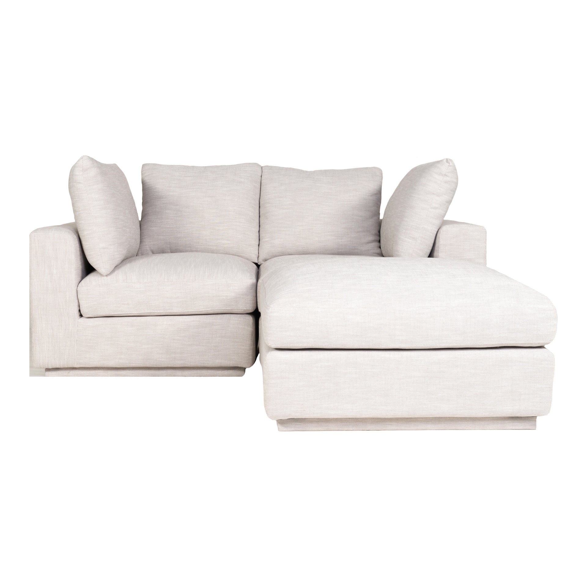 Martin Nook, Scandinavian Modular Sectional, Linen-Blend Upholstery, 2 Seater, Taupe