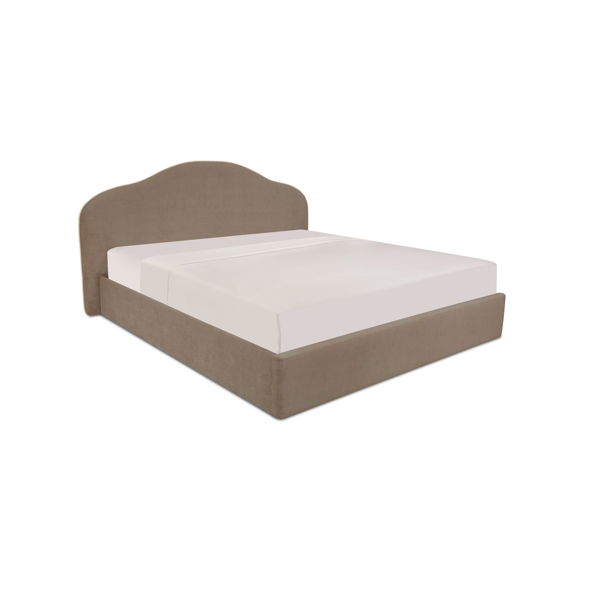 Jalenor Queen Storage Bed, Upholstered Polyester with Solid Wood Frame, Taupe