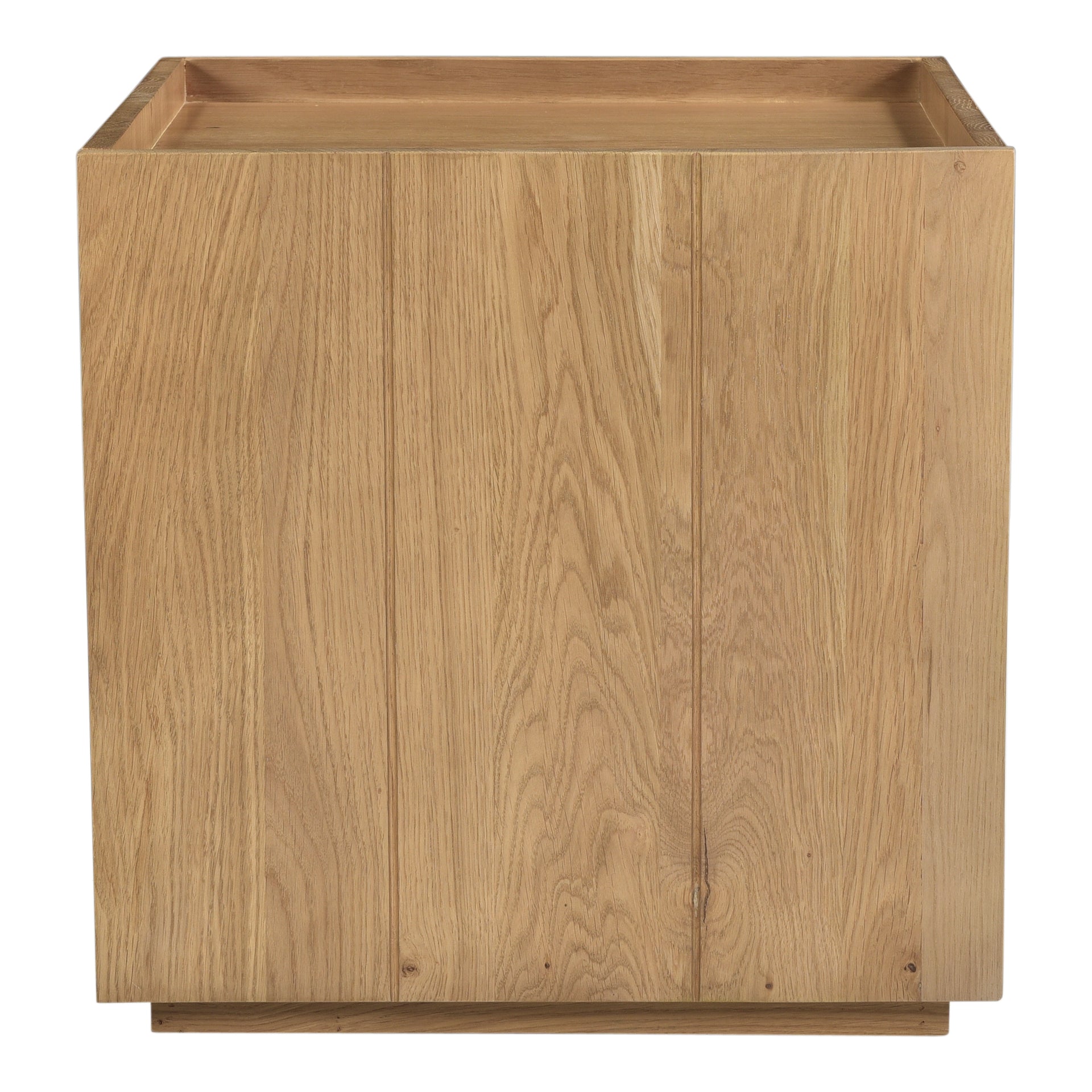 Jasper Nightstand, Solid Oak Construction, Single Cabinet, Mid-Century Modern, Natural