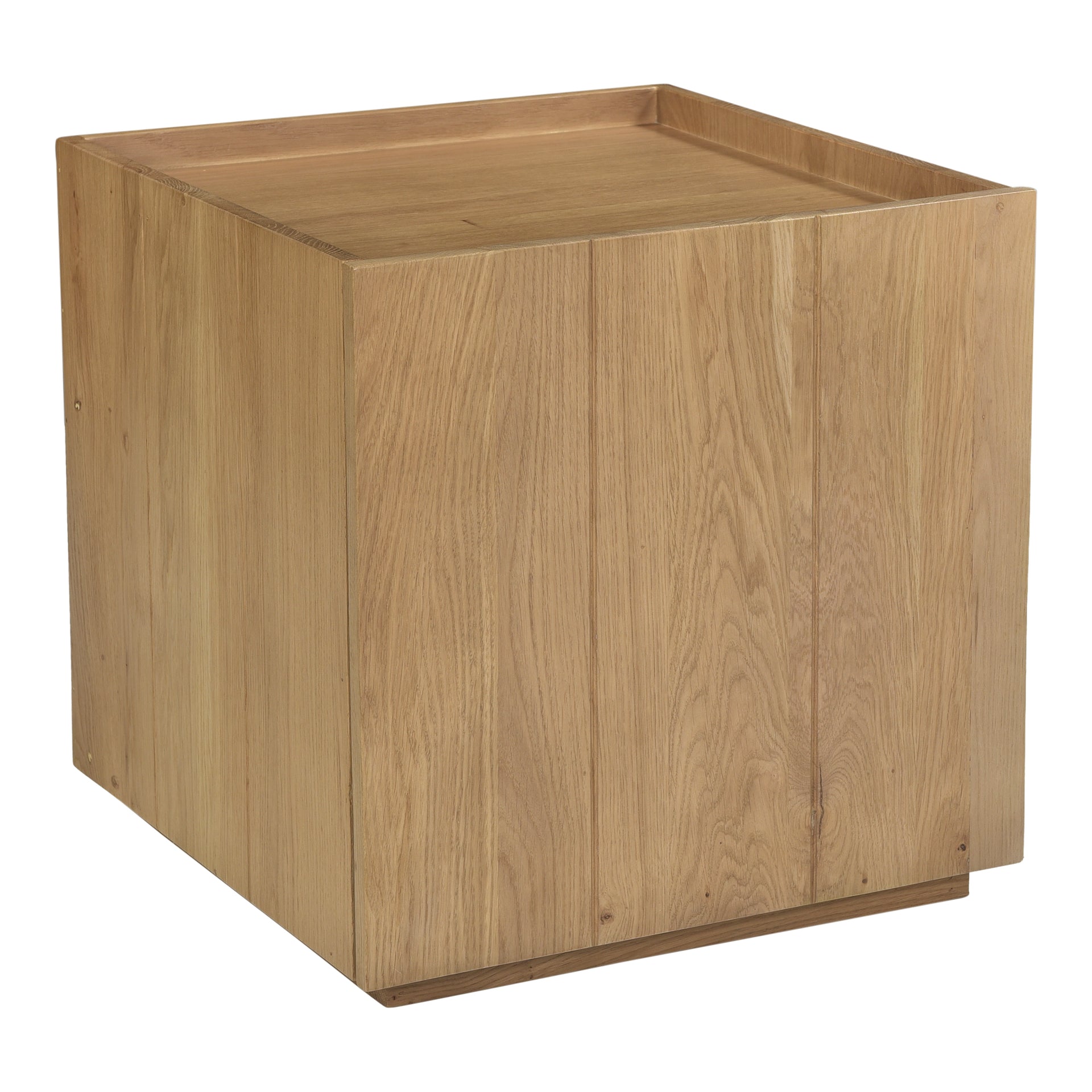Jasper Nightstand, Solid Oak Construction, Single Cabinet, Mid-Century Modern, Natural