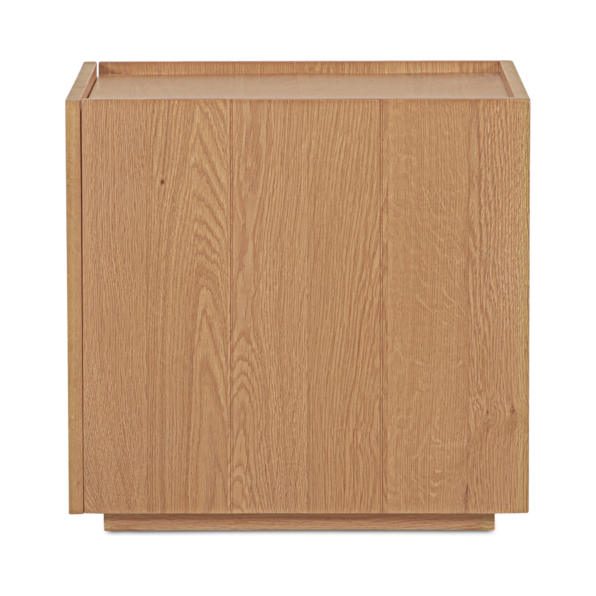 Jasper Nightstand, Solid Oak Construction, Single Cabinet, Mid-Century Modern, Natural