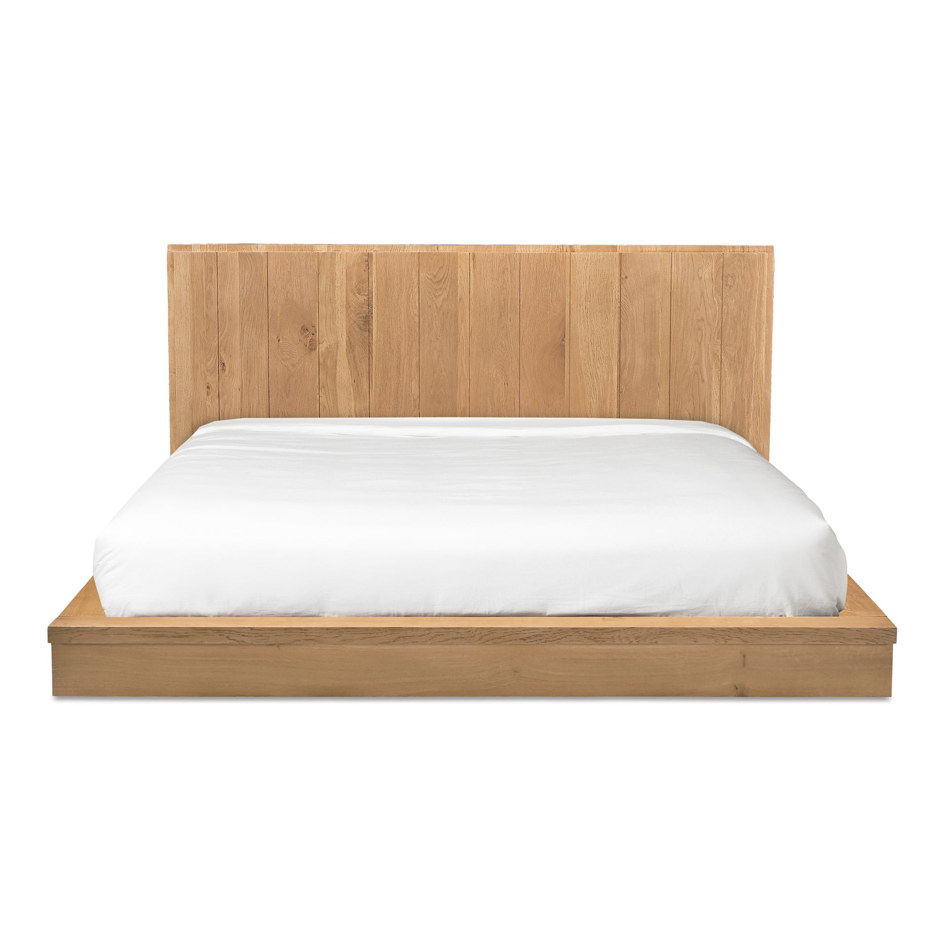 Jasper Queen Bed - Low-Profile Bed with Solid Oak in Natural Oak