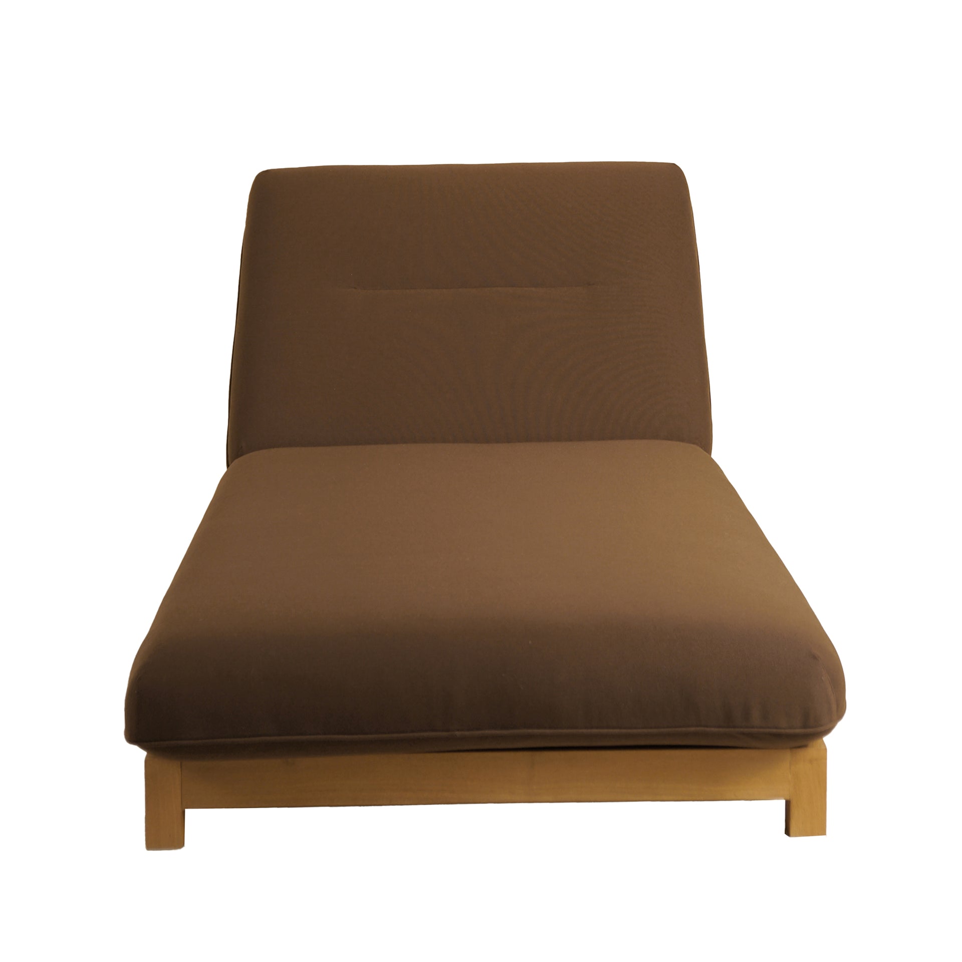 Sorelle Outdoor Lounge Chair, Adjustable Backrest, Quick-Dry Foam Cushioning, Solid Teak Frame, Brown Olefin Fabric
