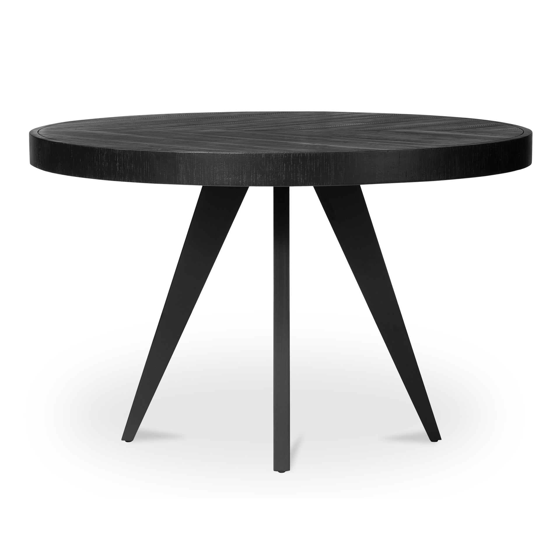 Arlo - Solid Acacia Wood Round Dining Table Seats 4, Black
