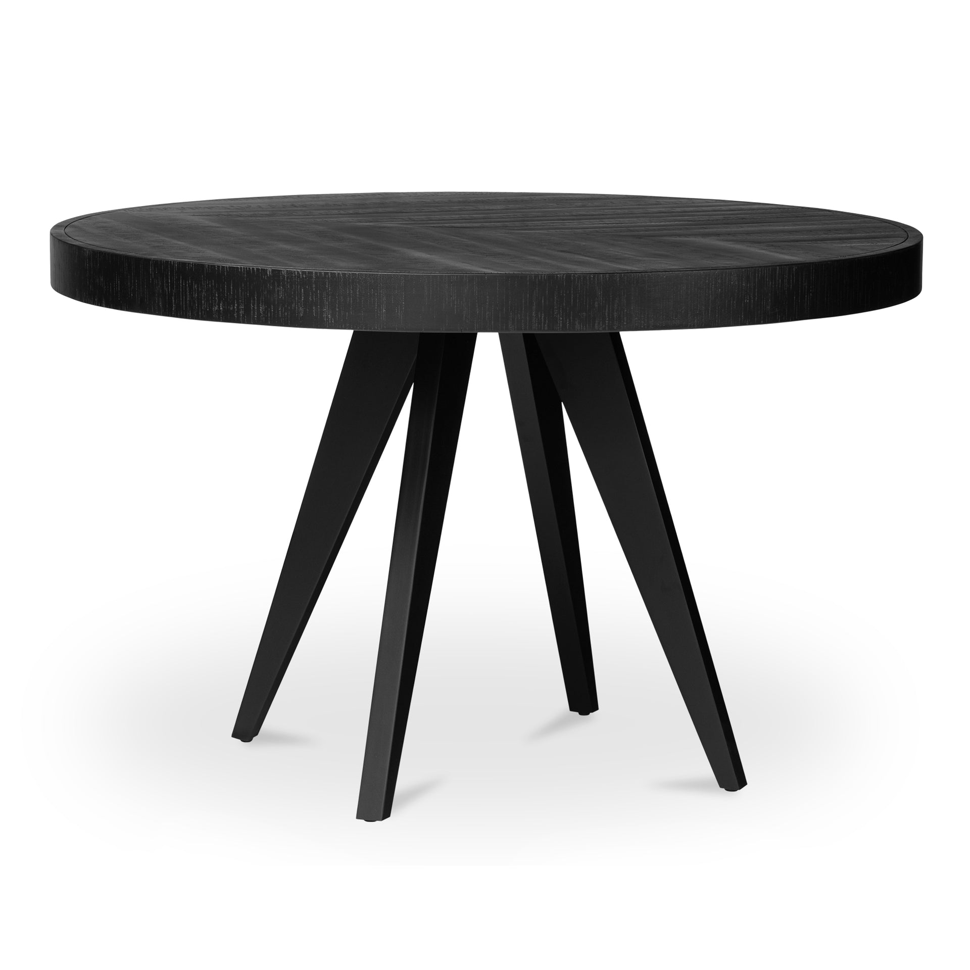 Arlo - Solid Acacia Wood Round Dining Table Seats 4, Black
