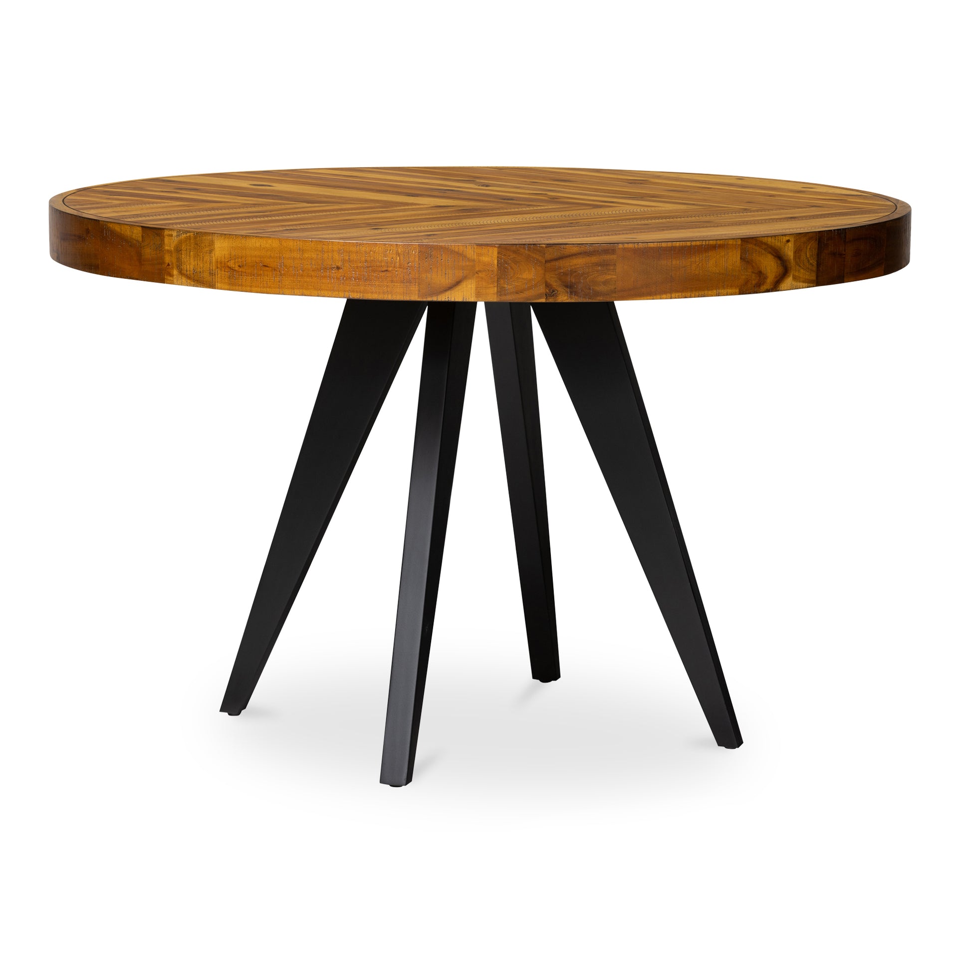 Arlo - Solid Acacia Wood Round Dining Table Seats 4, Brown