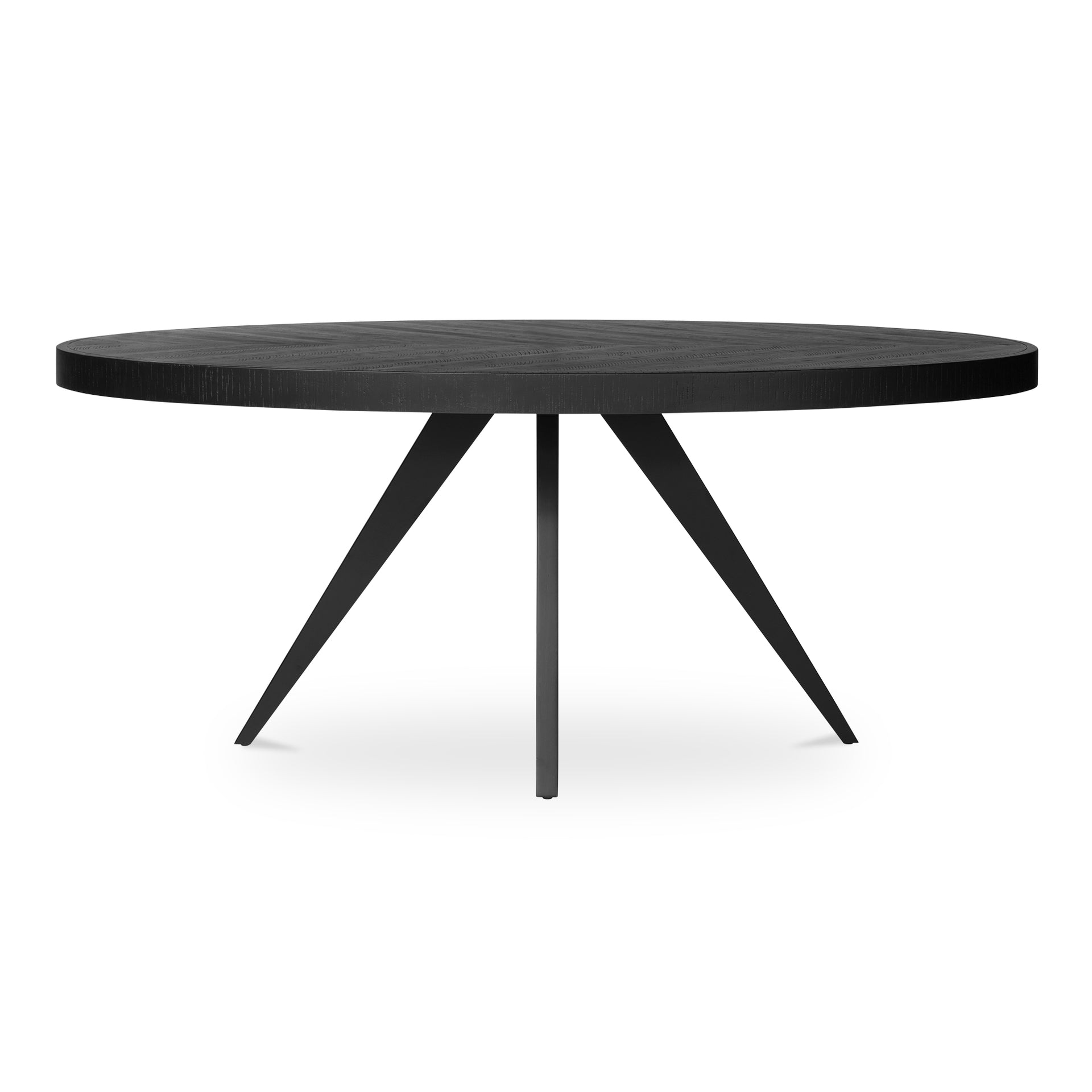 Arlo - Solid Acacia Wood Oval Dining Table Seats 6, Black