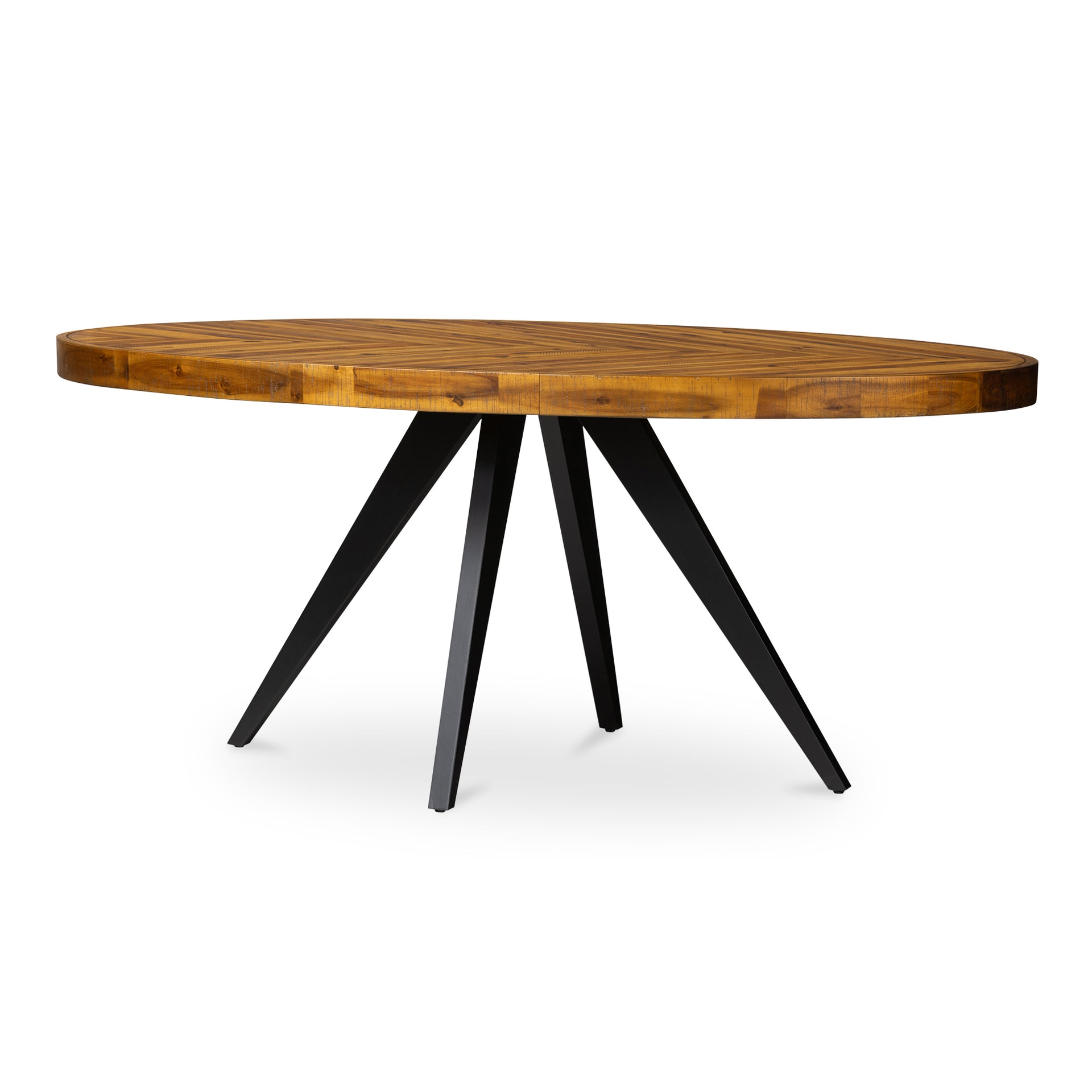 Arlo Oval Dining Table - Classic Acacia Charm Seats 6, Brown