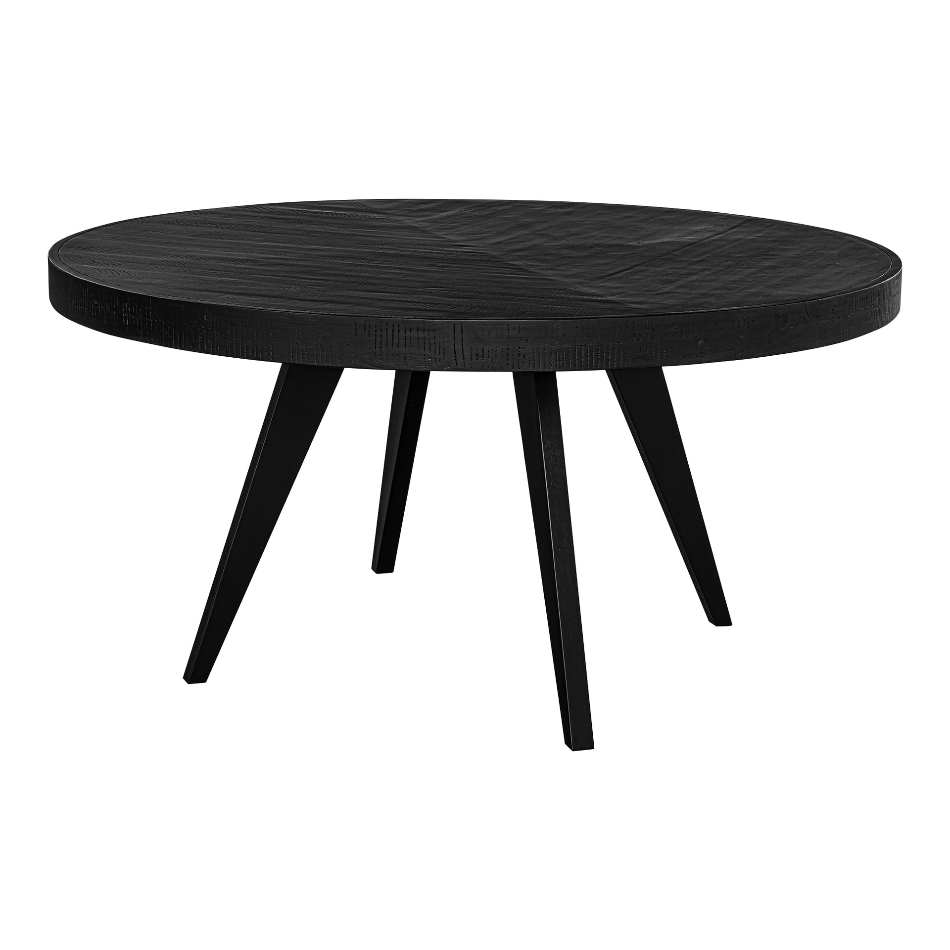 Arlo Round Dining Table - Blackened Acacia Elegance for Cozy Spaces