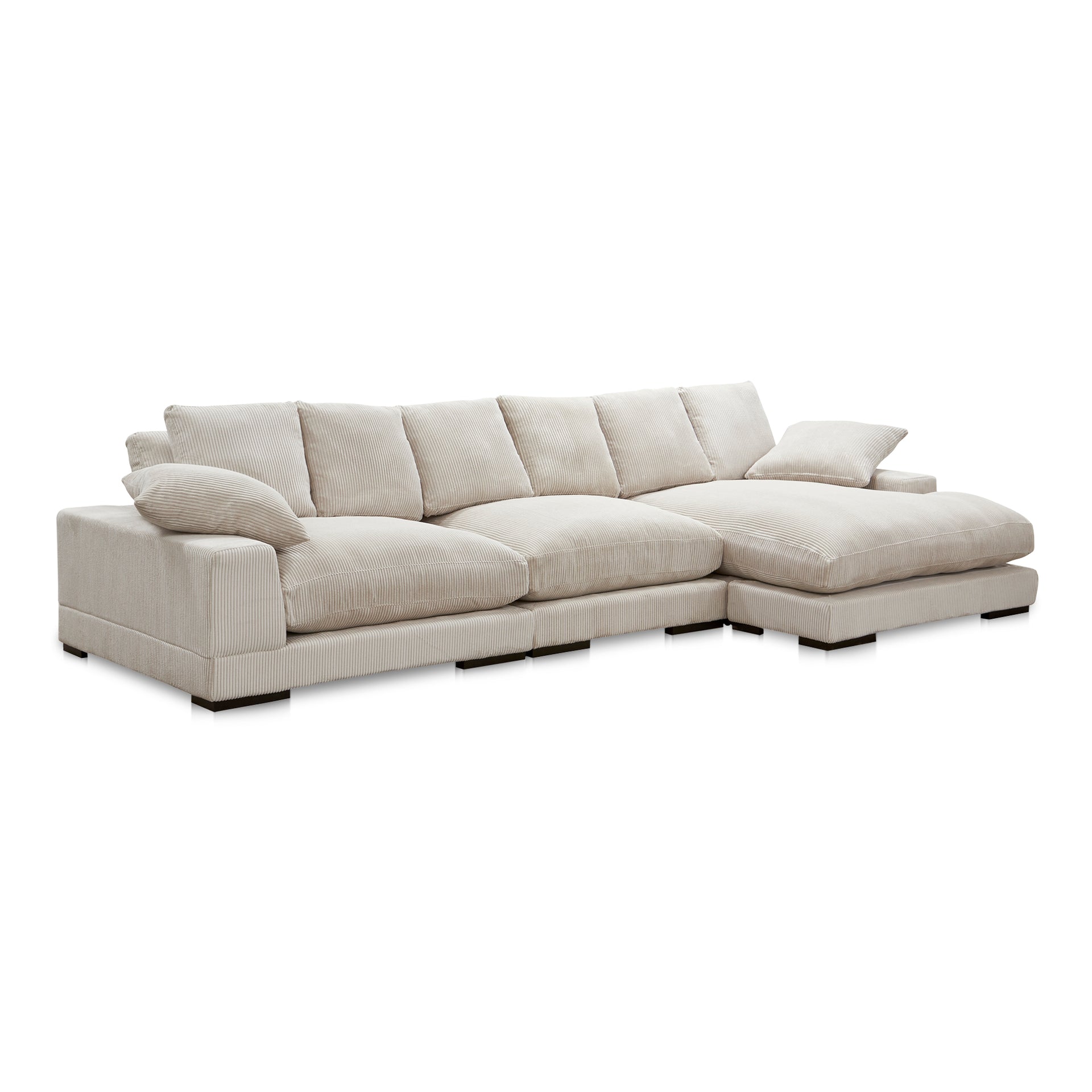 Keira, Sectional Sofa, Polyester Upholstery, Reversible Chaise, Cappuccino, 5 Seater
