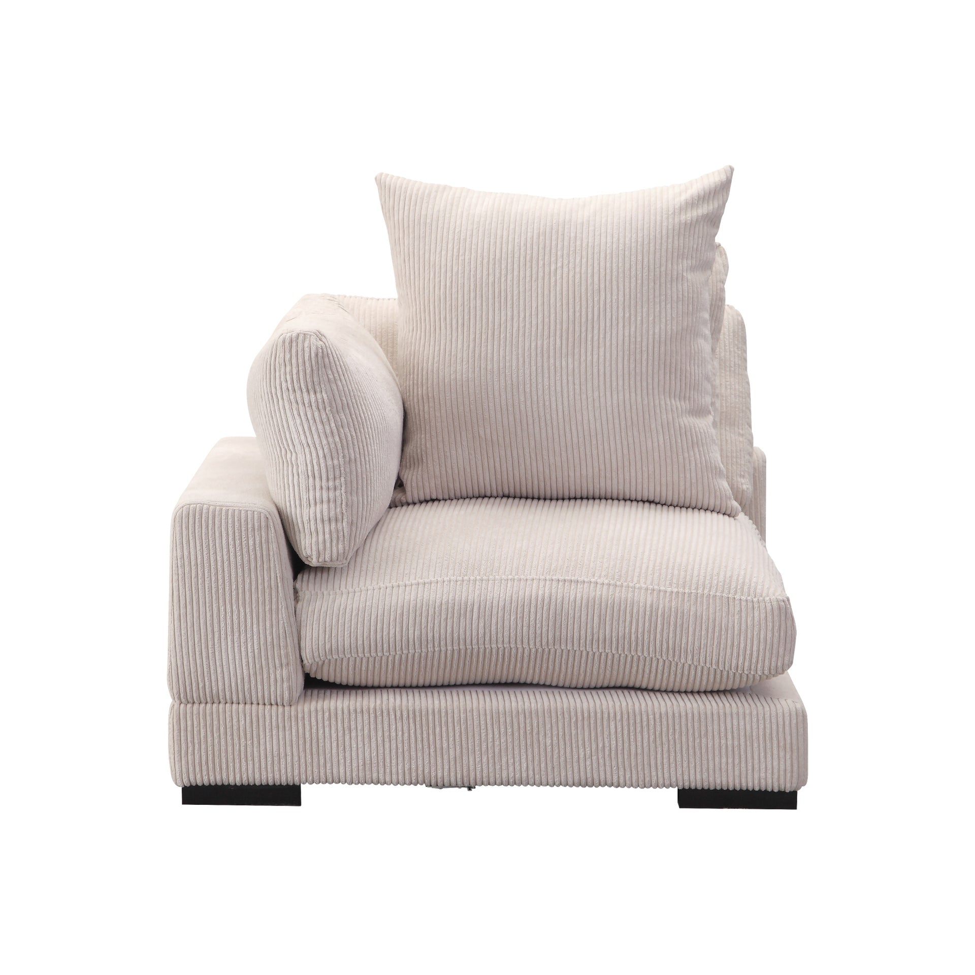 Soloman, Corner Chair Soft Corduroy, Cappuccino