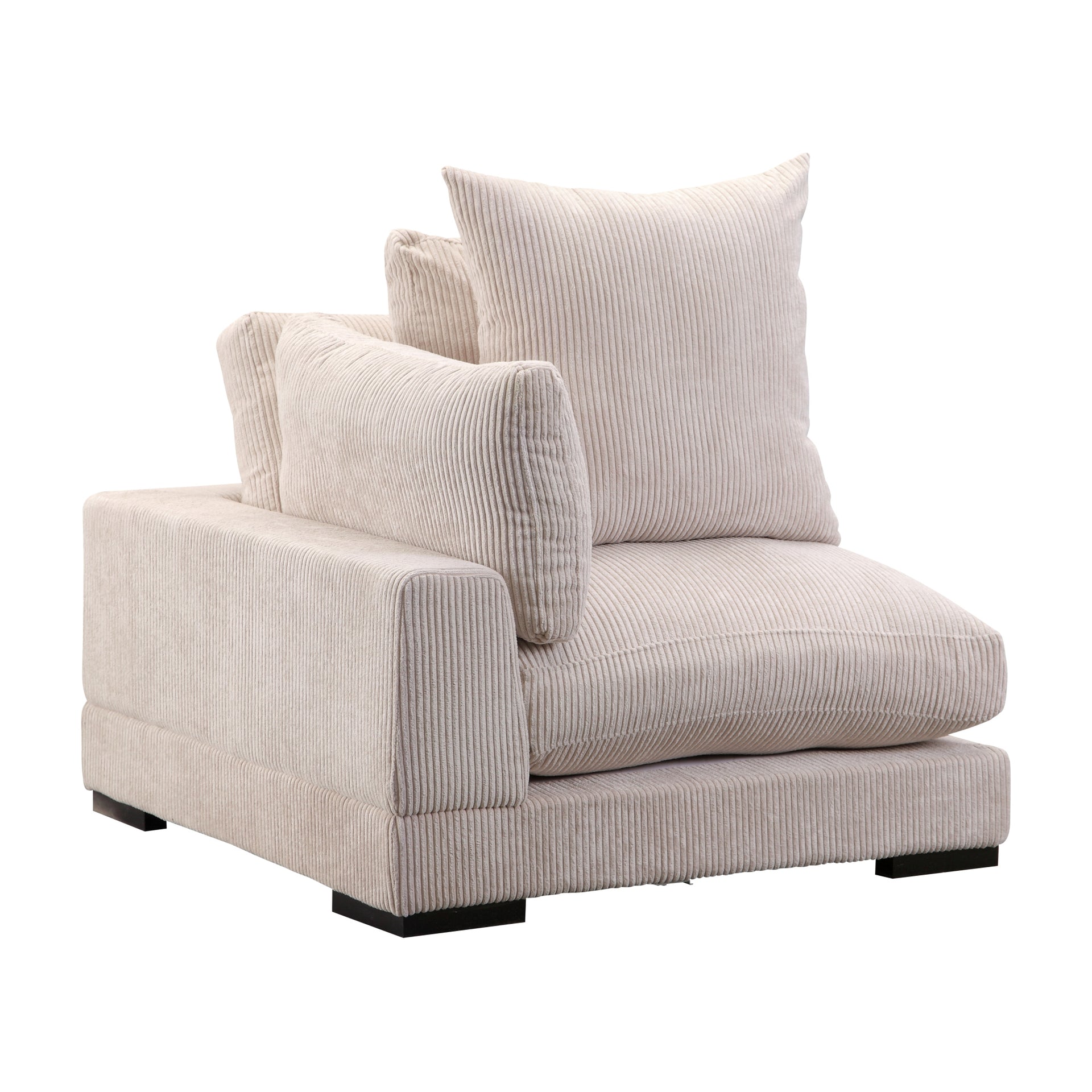 Soloman, Corner Chair Soft Corduroy, Cappuccino