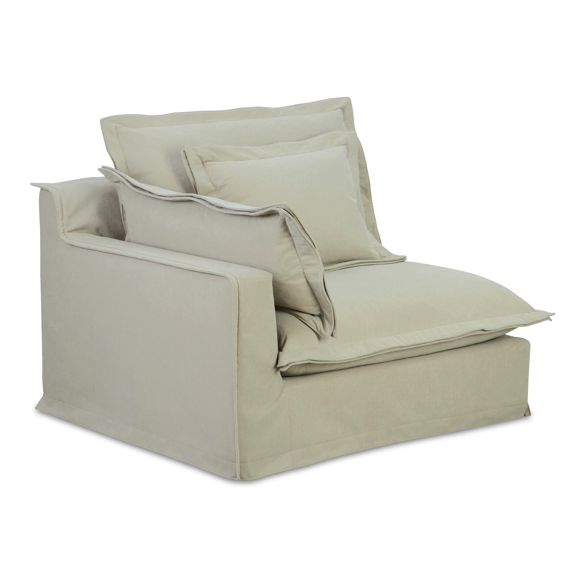 Morgan, Left arm Facing Chair Rustic LiveSmart Performance Fabric, Sand