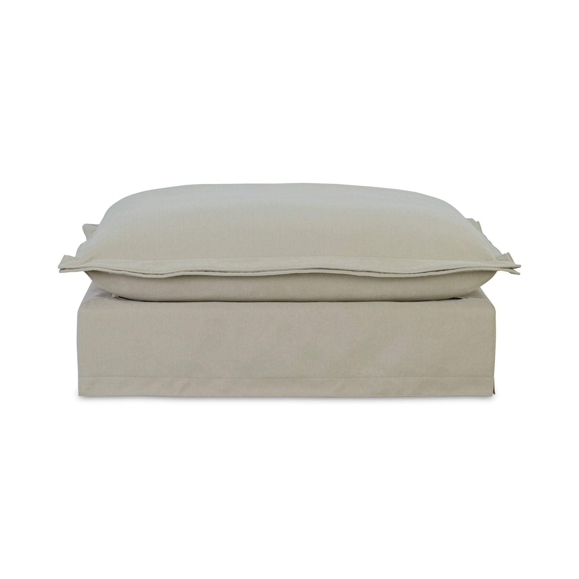Morgan, Ottoman, Livesmart Performance Fabric, Feather, Foam and Fiber, Sand