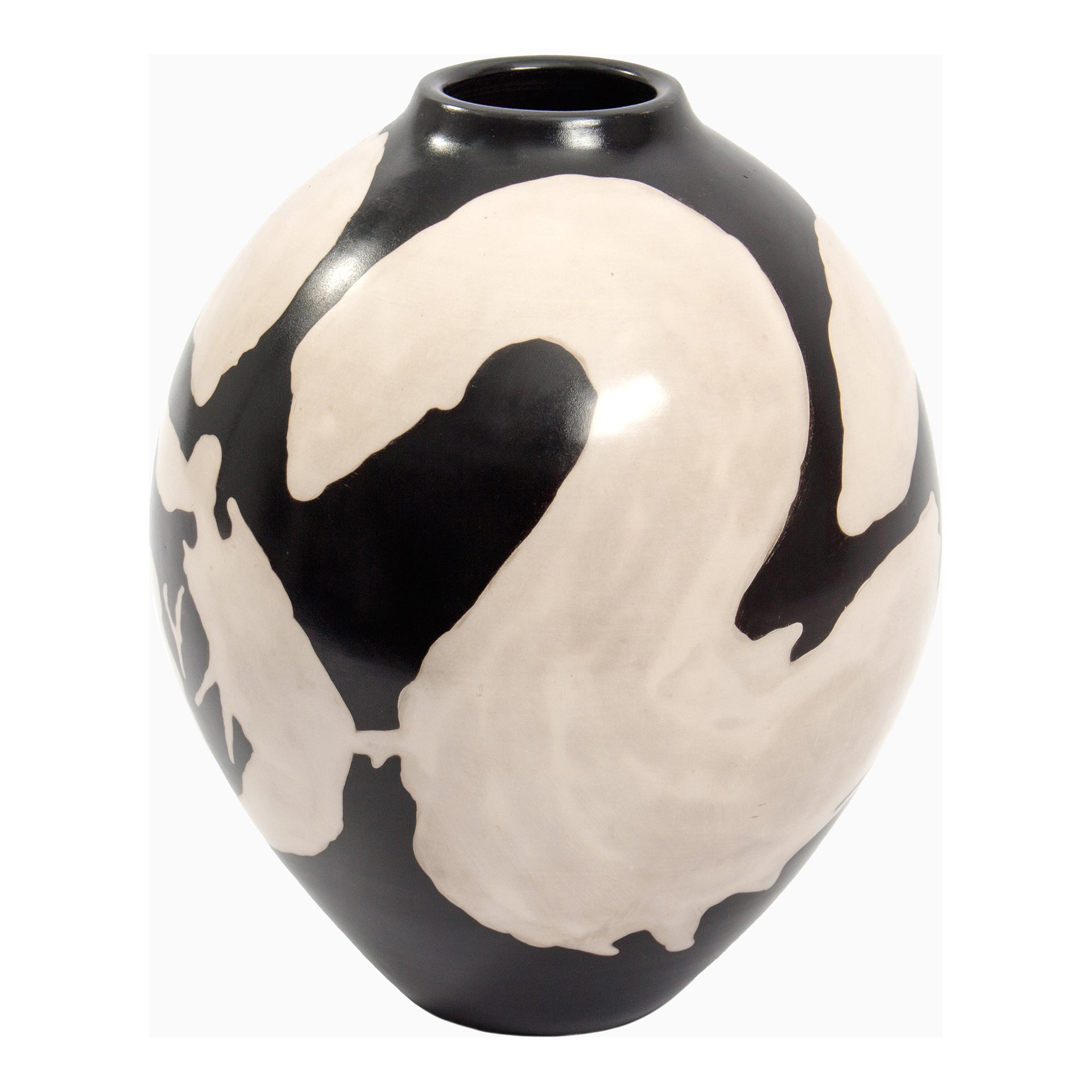 Niamh Vase - Hand-Painted Terracotta Art Piece with Floral Design