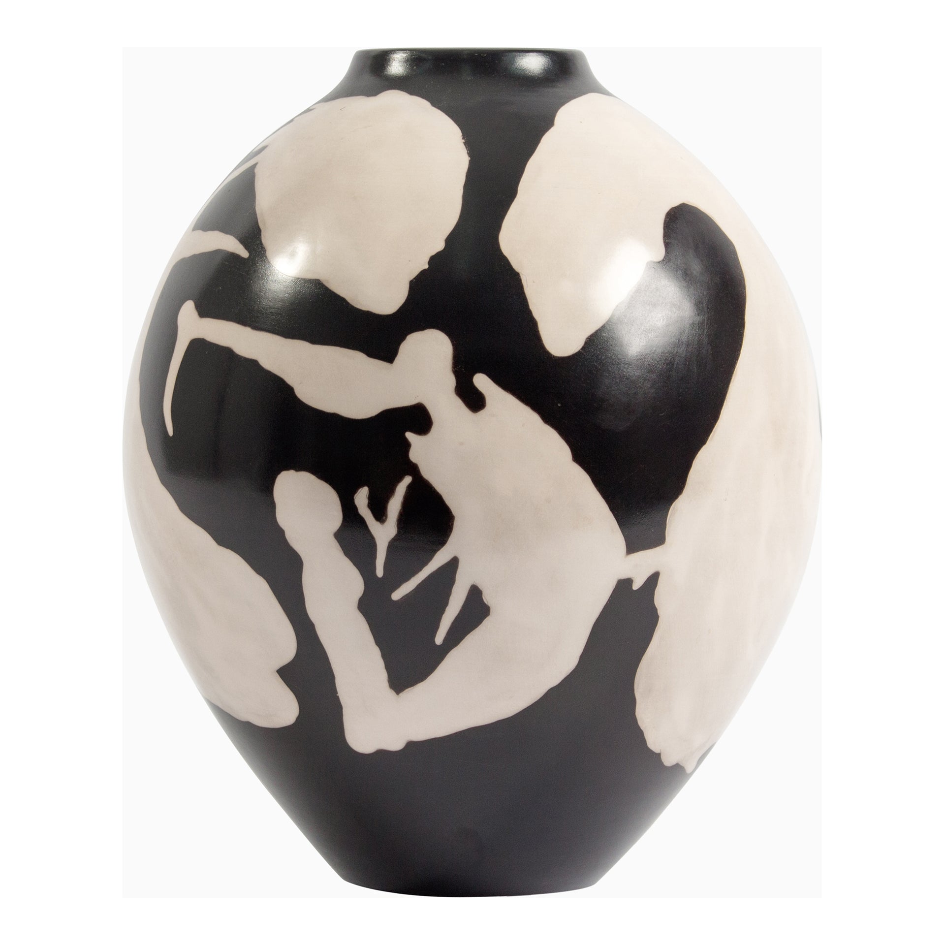 Niamh Vase - Hand-Painted Terracotta Art Piece with Floral Design
