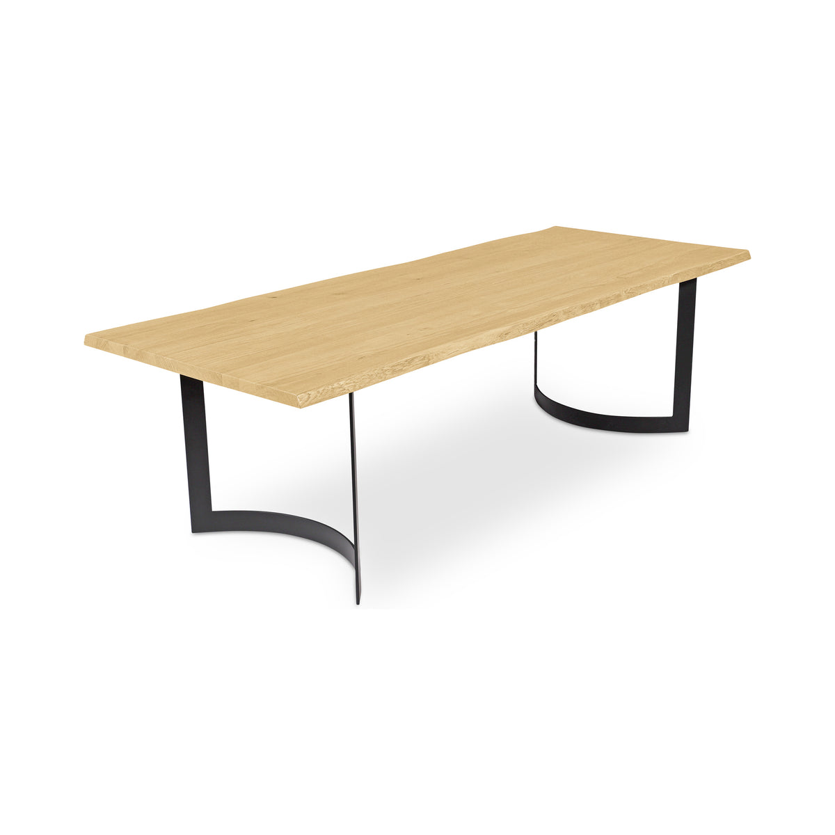 Ellis Dining Table, Live-Edge Top, Natural Oak