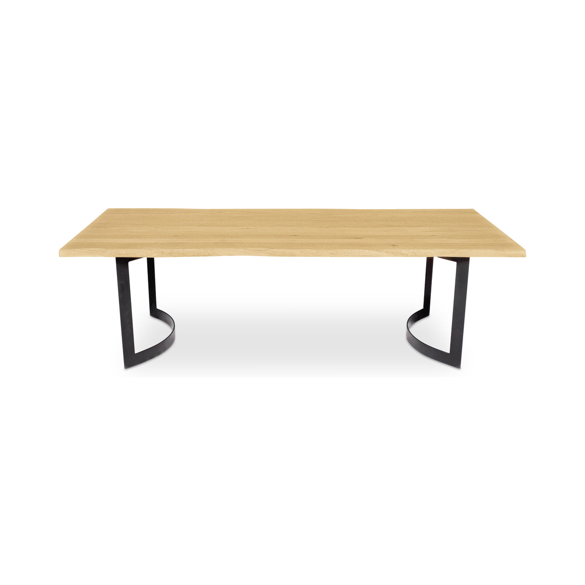Ellis Dining Table, Live-Edge Top, Natural Oak