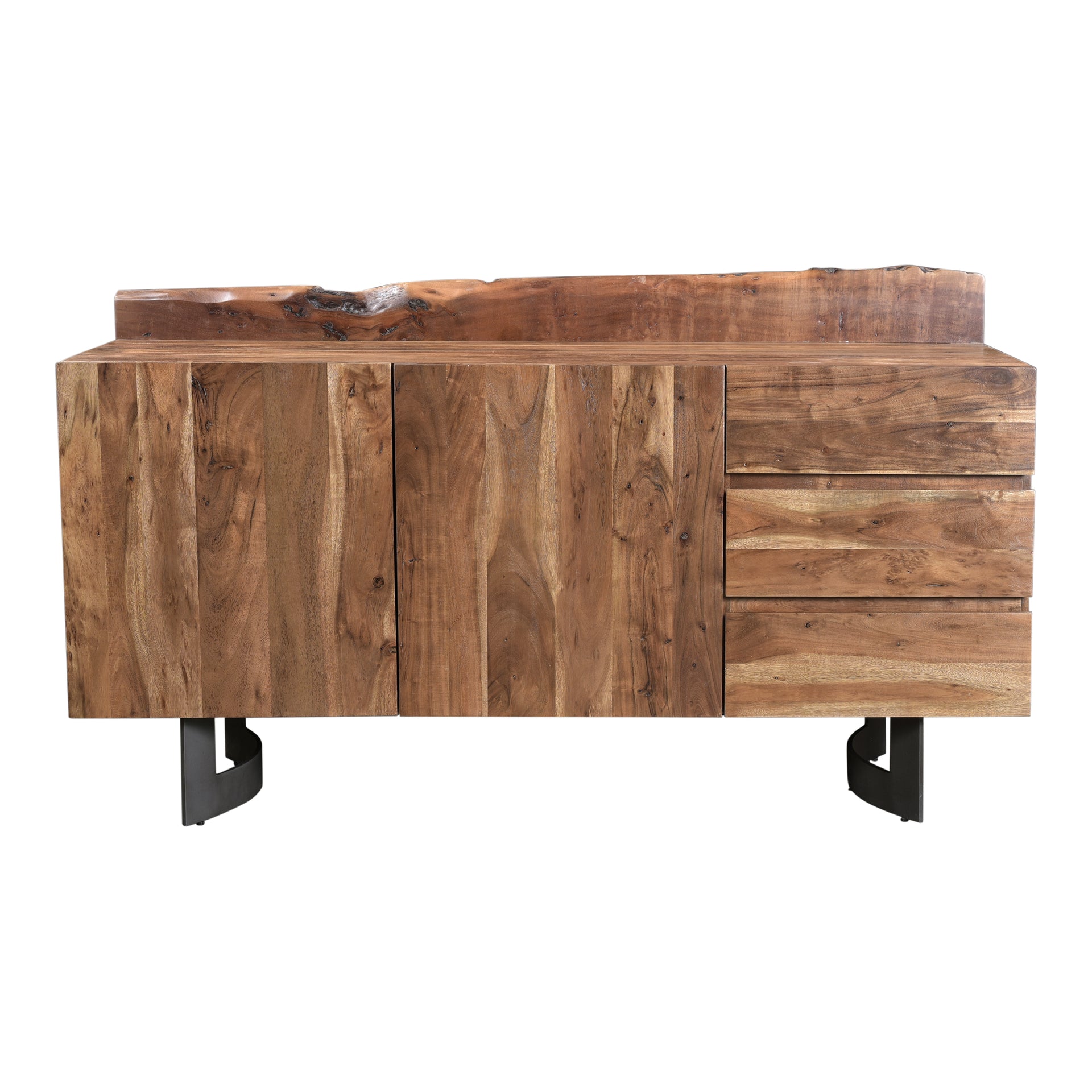 Ellis Sideboard, Solid Acacia, Live Edge, Natural Stain