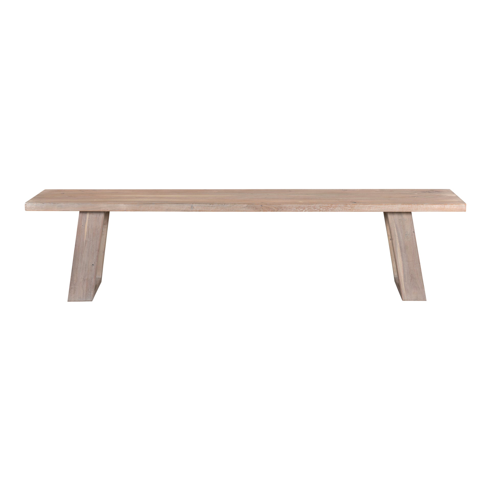 Magnus Bench, Solid Acacia Wood, Scandinavian Design, Light Grey Finish