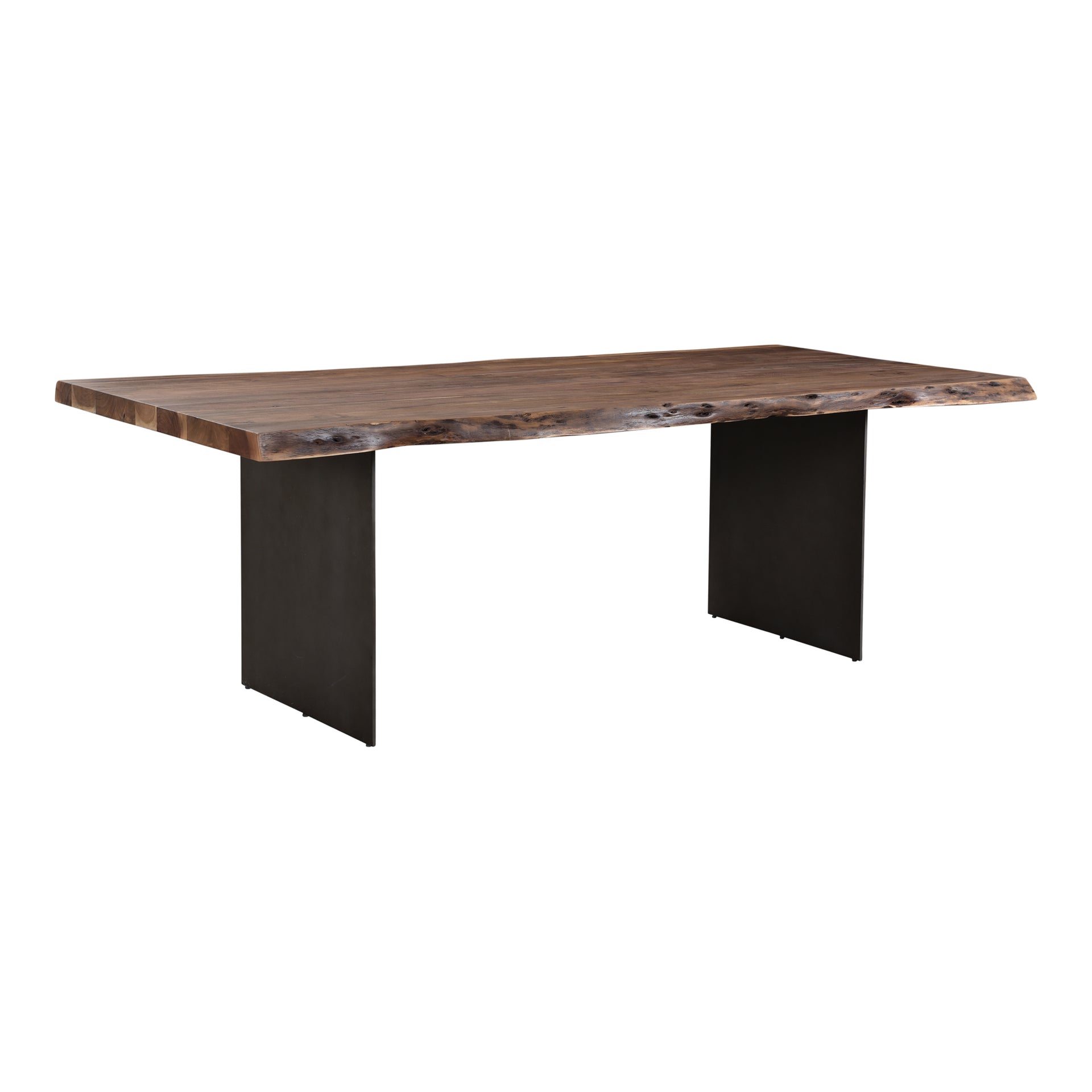 Amara Live Edge Dining Table - Industrial Acacia Elegance