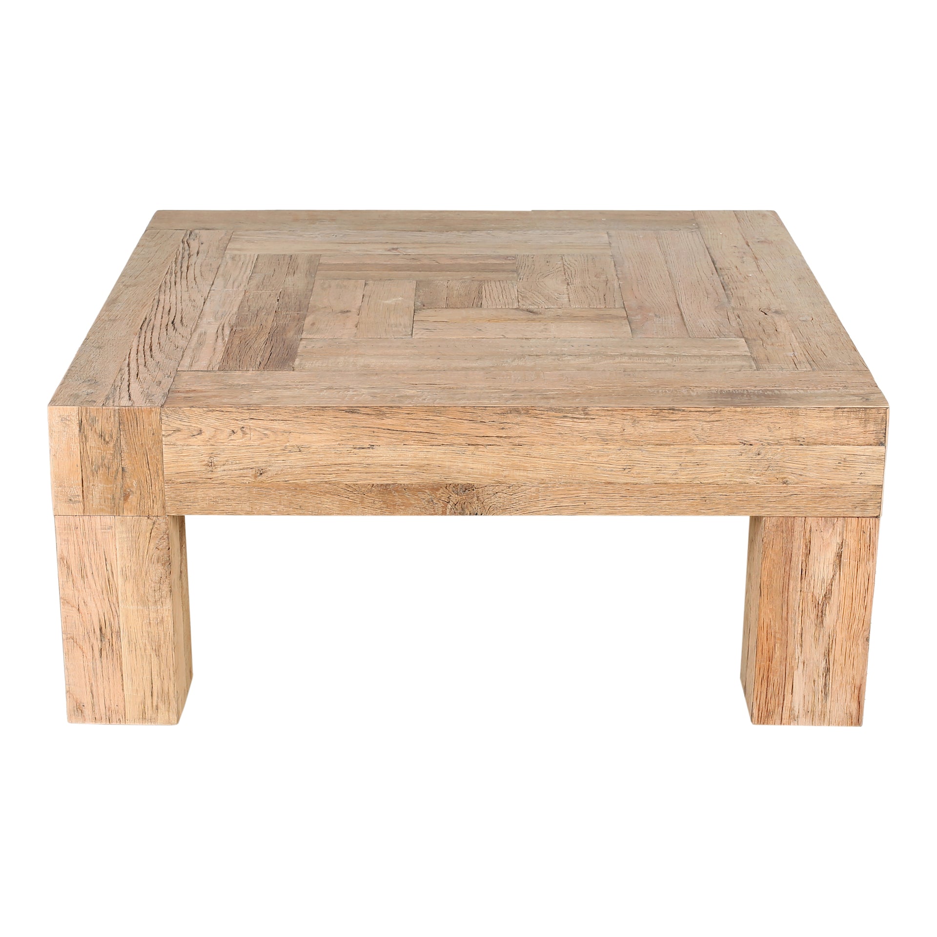 Zephyrine Coffee Table, Solid Oak Frame, Oak Veneer, Square, Natural Finish