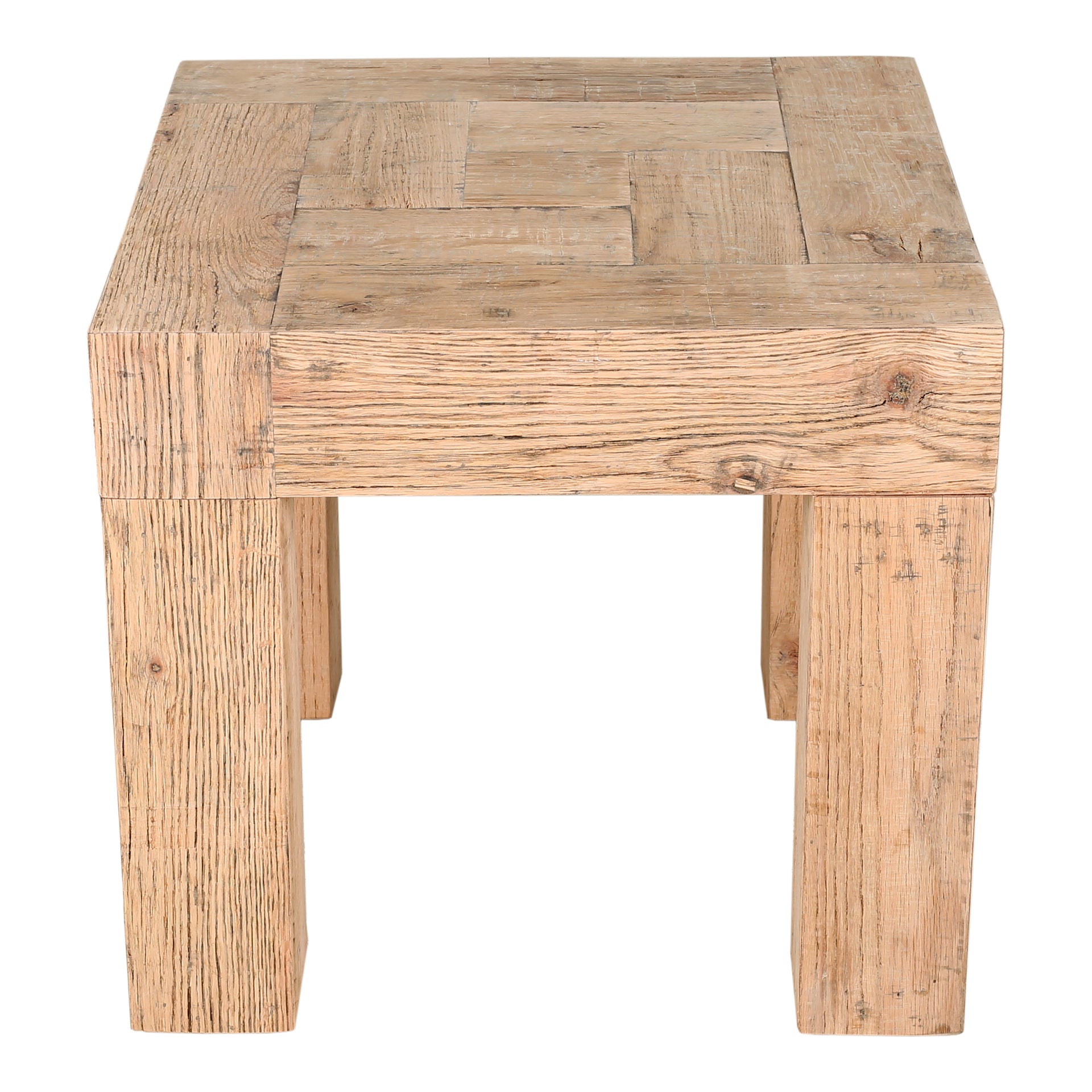 Zephyrine Side Table, Solid Oak Frame, Oak Veneer, Square, Natural Finish