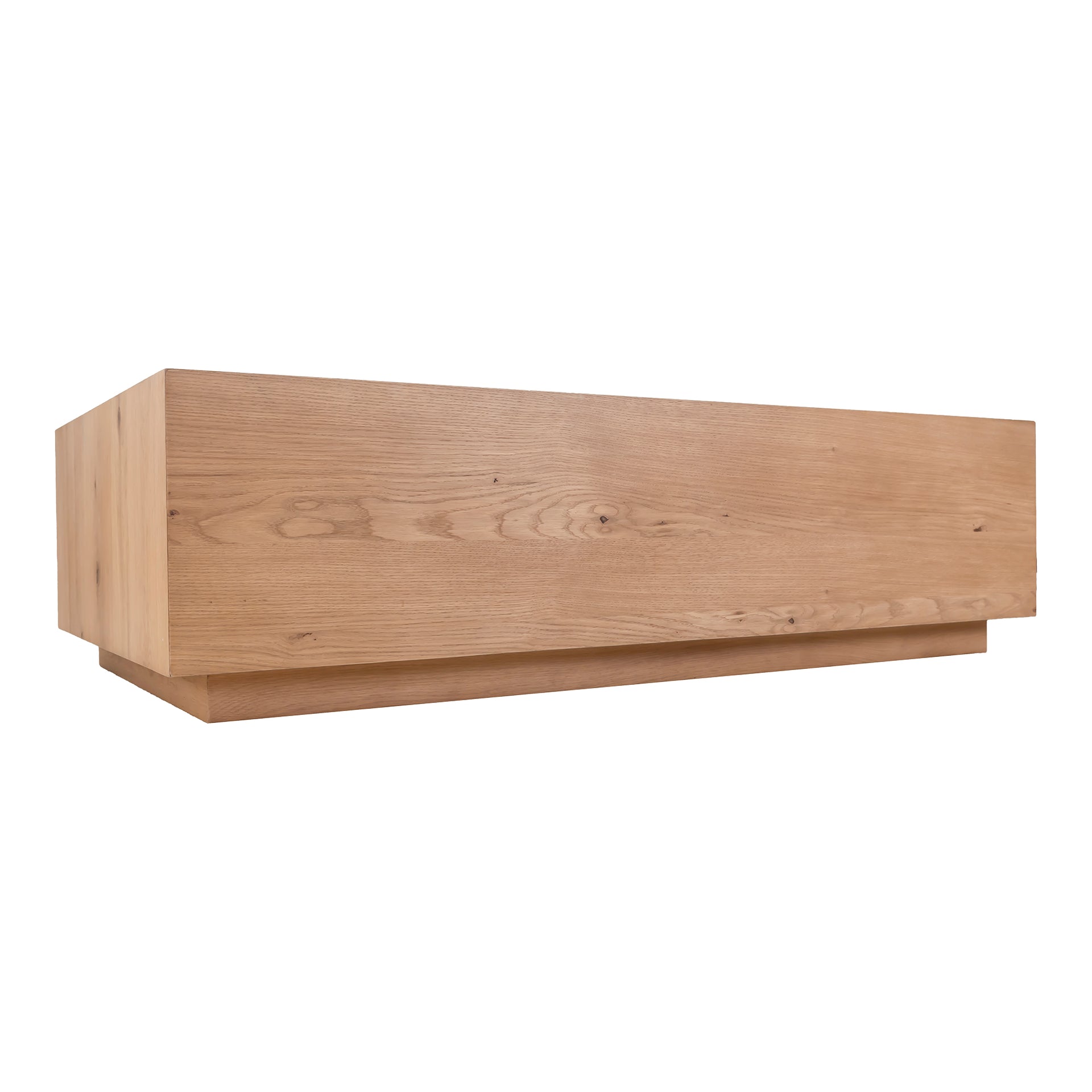 Roots Coffee Table, Rectangular Solid Oak and Oak Veneer, Natural Finish