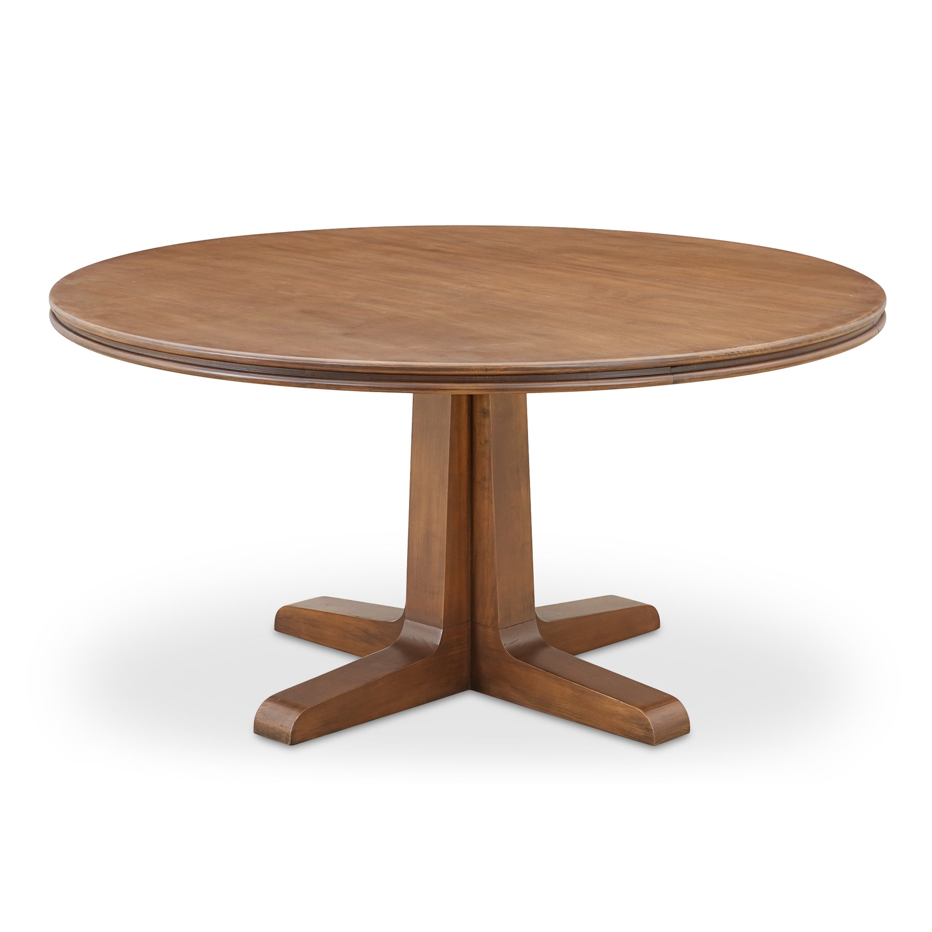 Ursa, Dining Table for 6, Solid Pine Edge with Pine Veneer, Matt Brown Finish