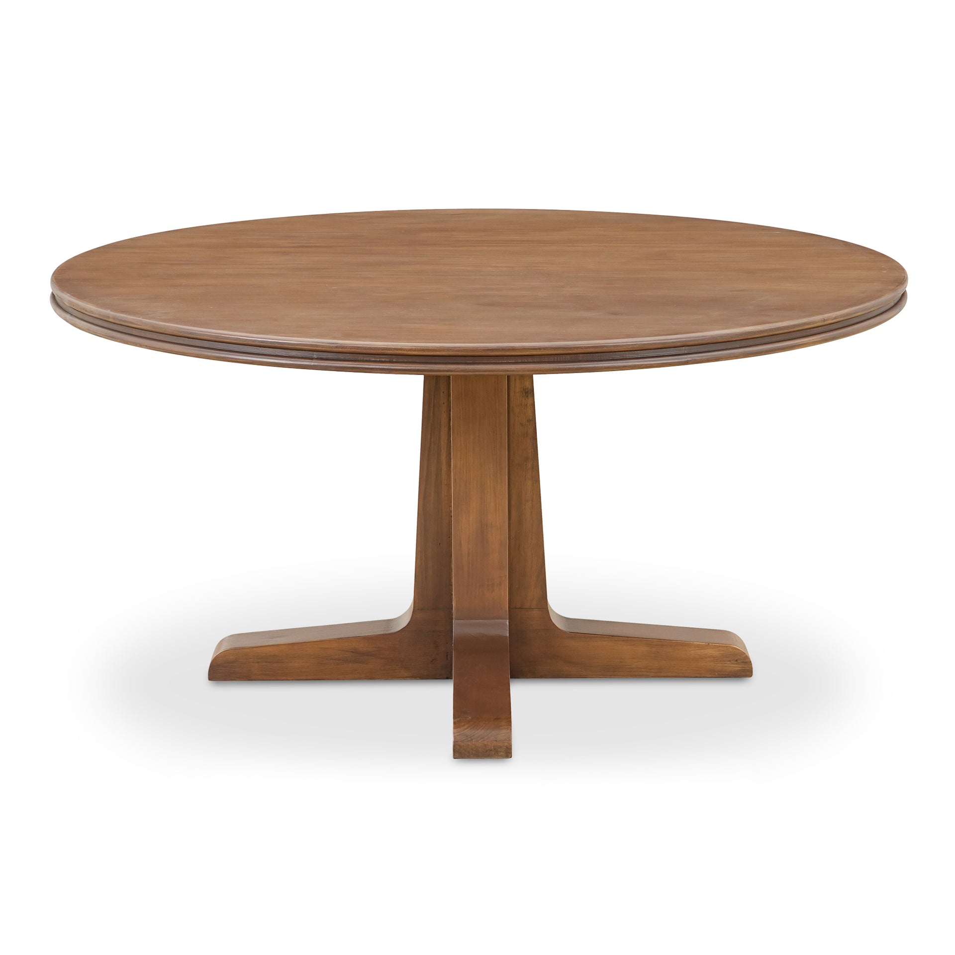 Ursa, Dining Table for 6, Solid Pine Edge with Pine Veneer, Matt Brown Finish