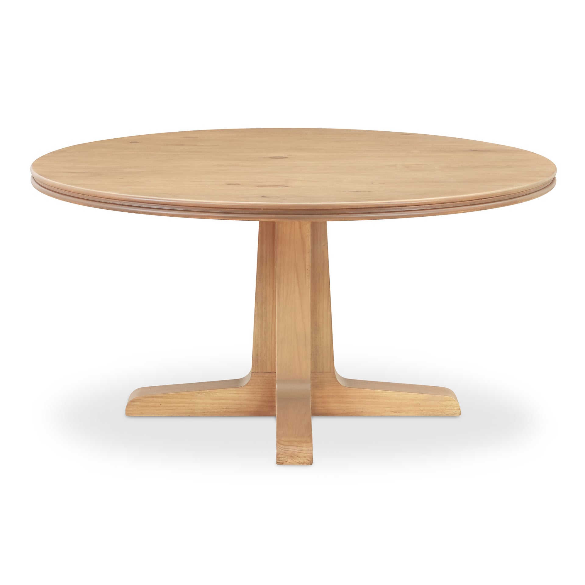 Ursa, Dining Table for 6, Solid Pine Edge with Pine Veneer, Matt Natural Finish