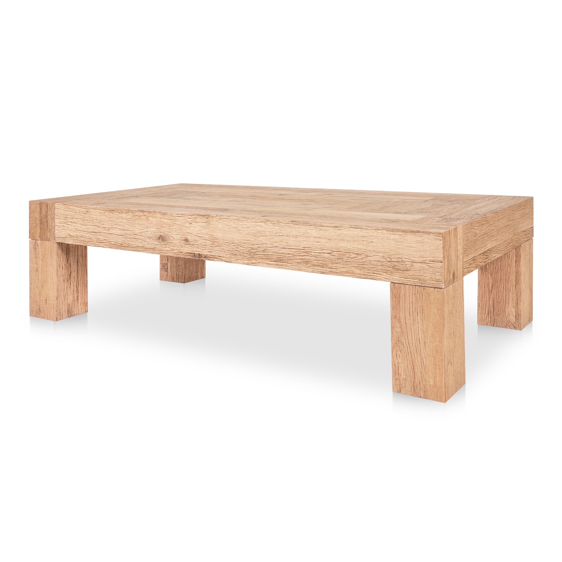 Zephyrine Coffee Table, Reclaimed Oak Frame, Oak Veneer, Rectangular, Natural Finish