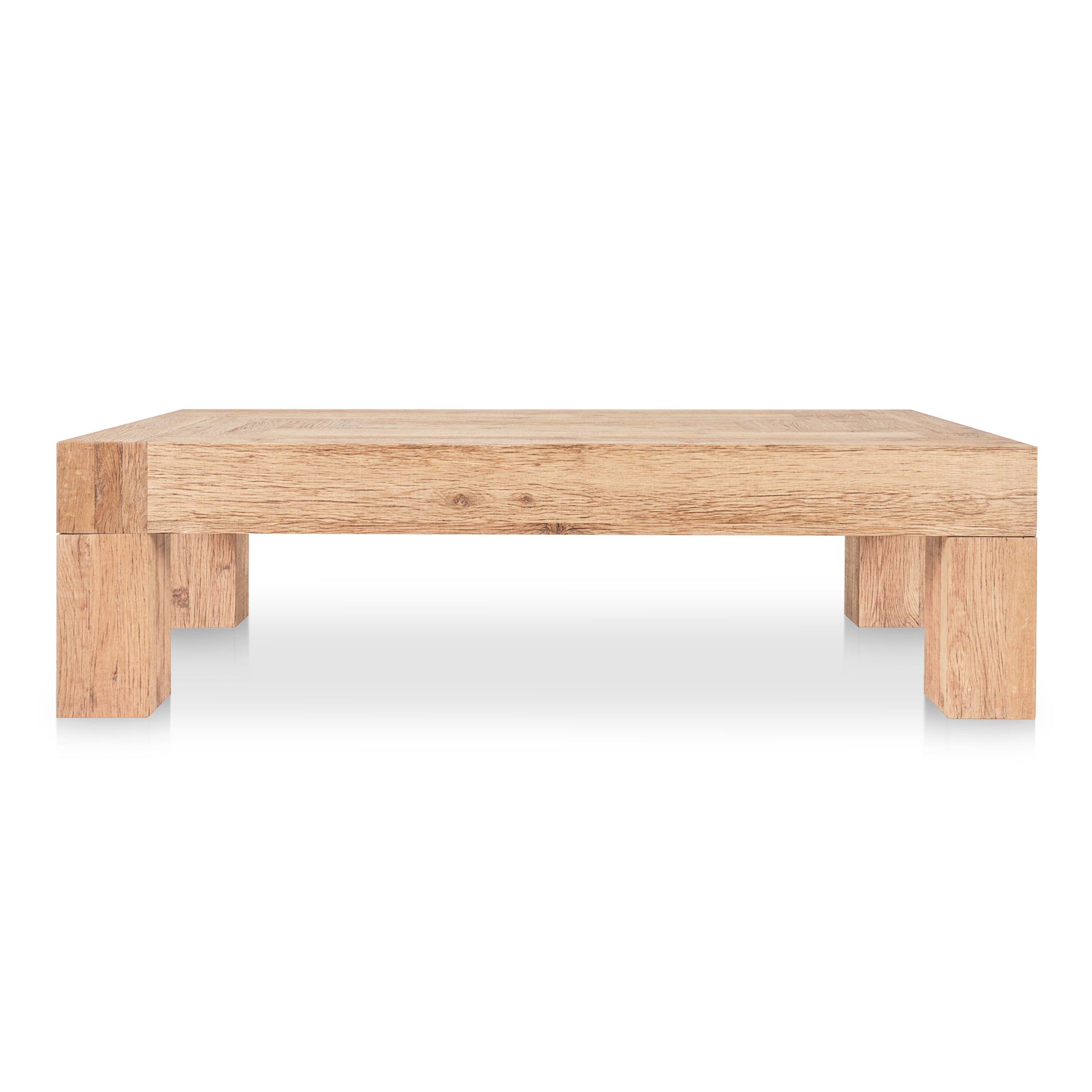 Zephyrine Coffee Table, Reclaimed Oak Frame, Oak Veneer, Rectangular, Natural Finish