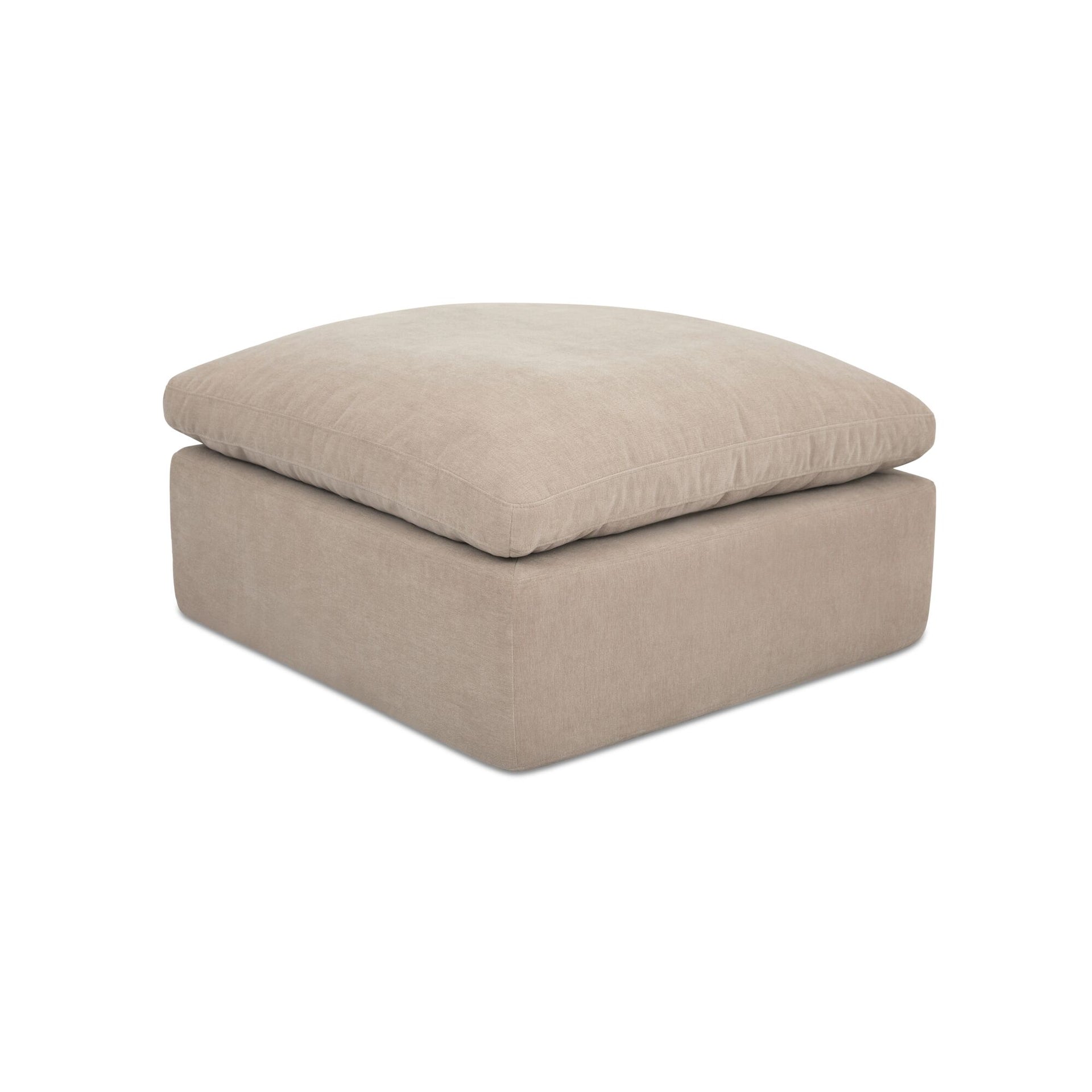 Raphael Ottoman, Polyester Upholstery, Memory Foam Fill, Modular Design, Pebble