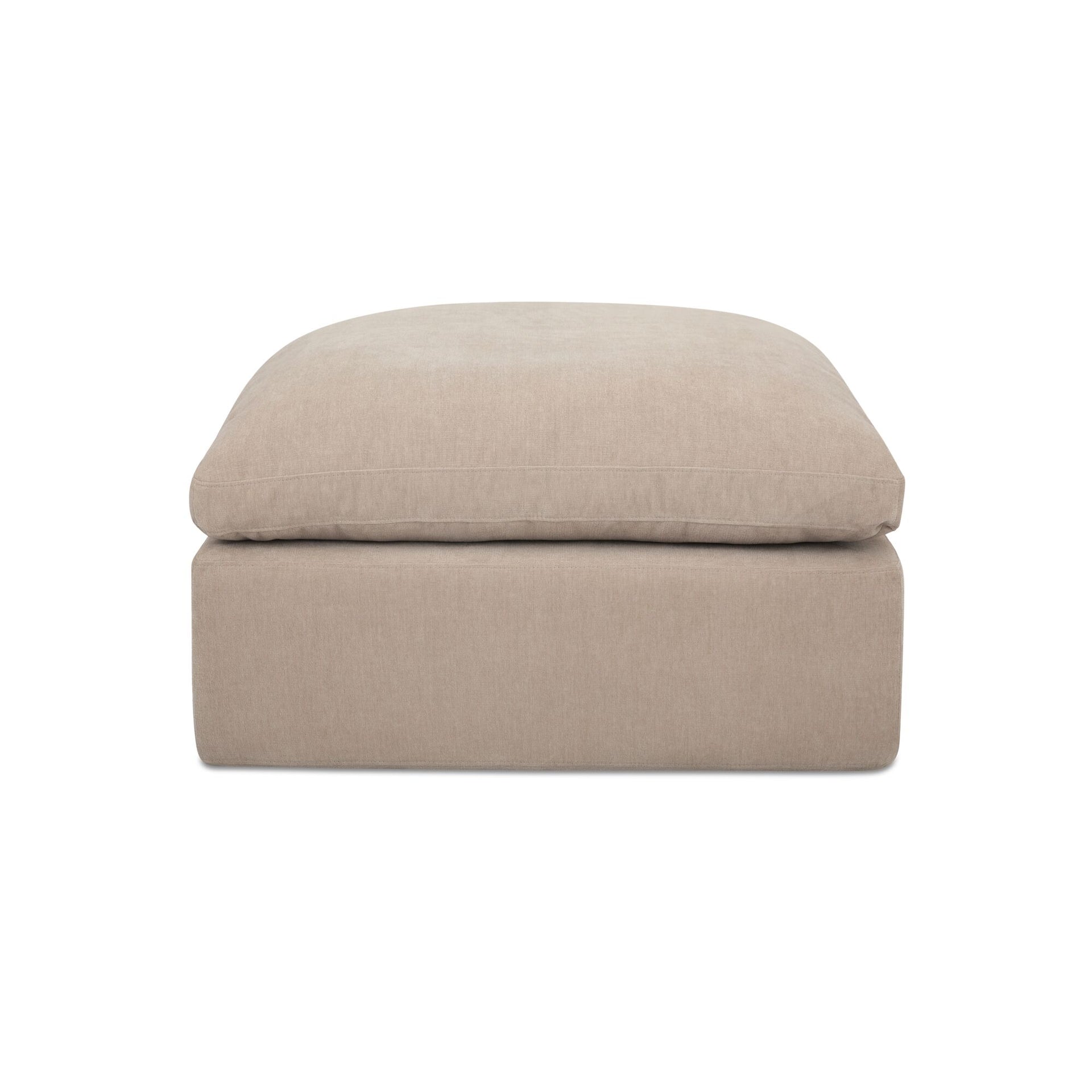 Raphael Ottoman, Polyester Upholstery, Memory Foam Fill, Modular Design, Pebble