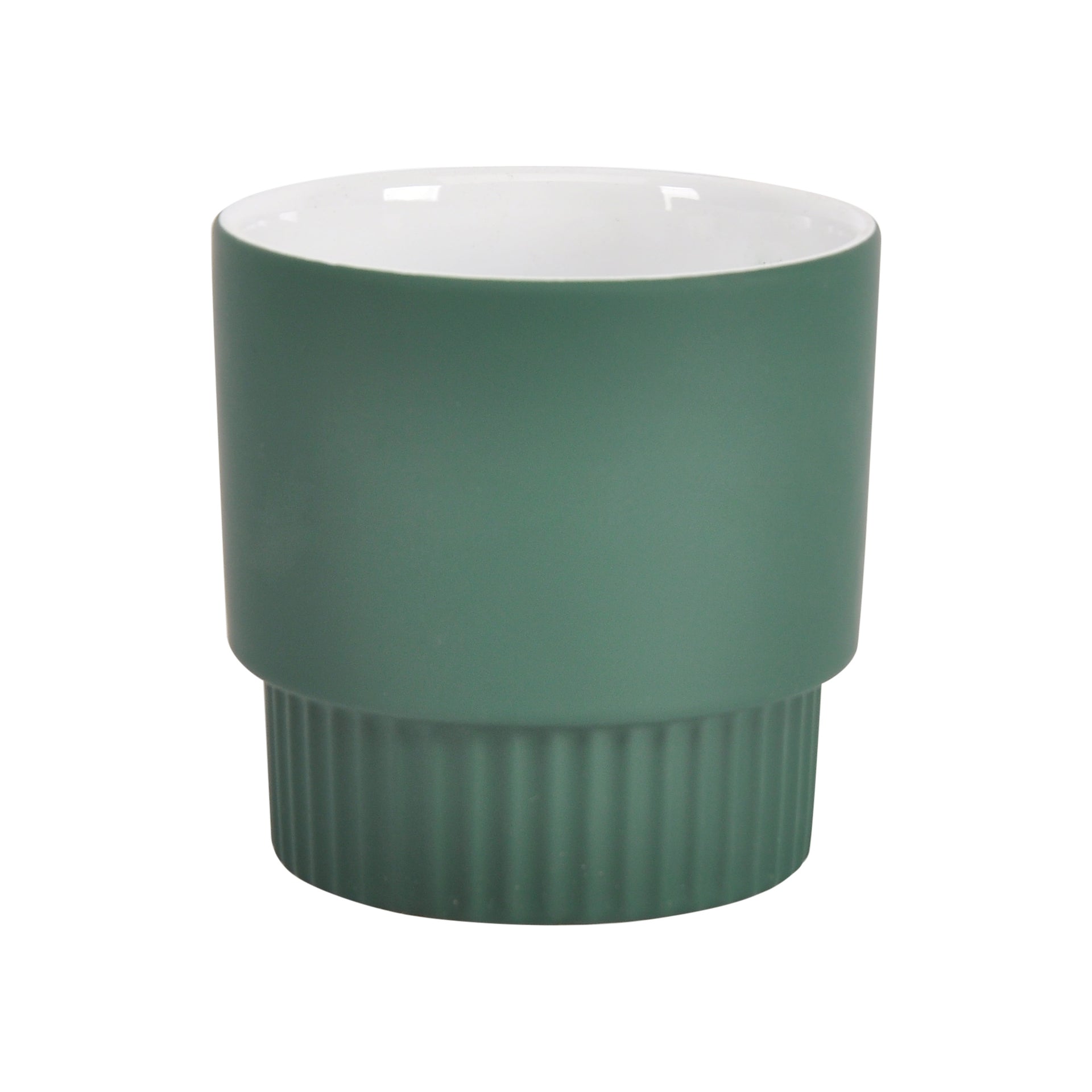 Maja, Planter Contemporary Handcrafted Stoneware, Green