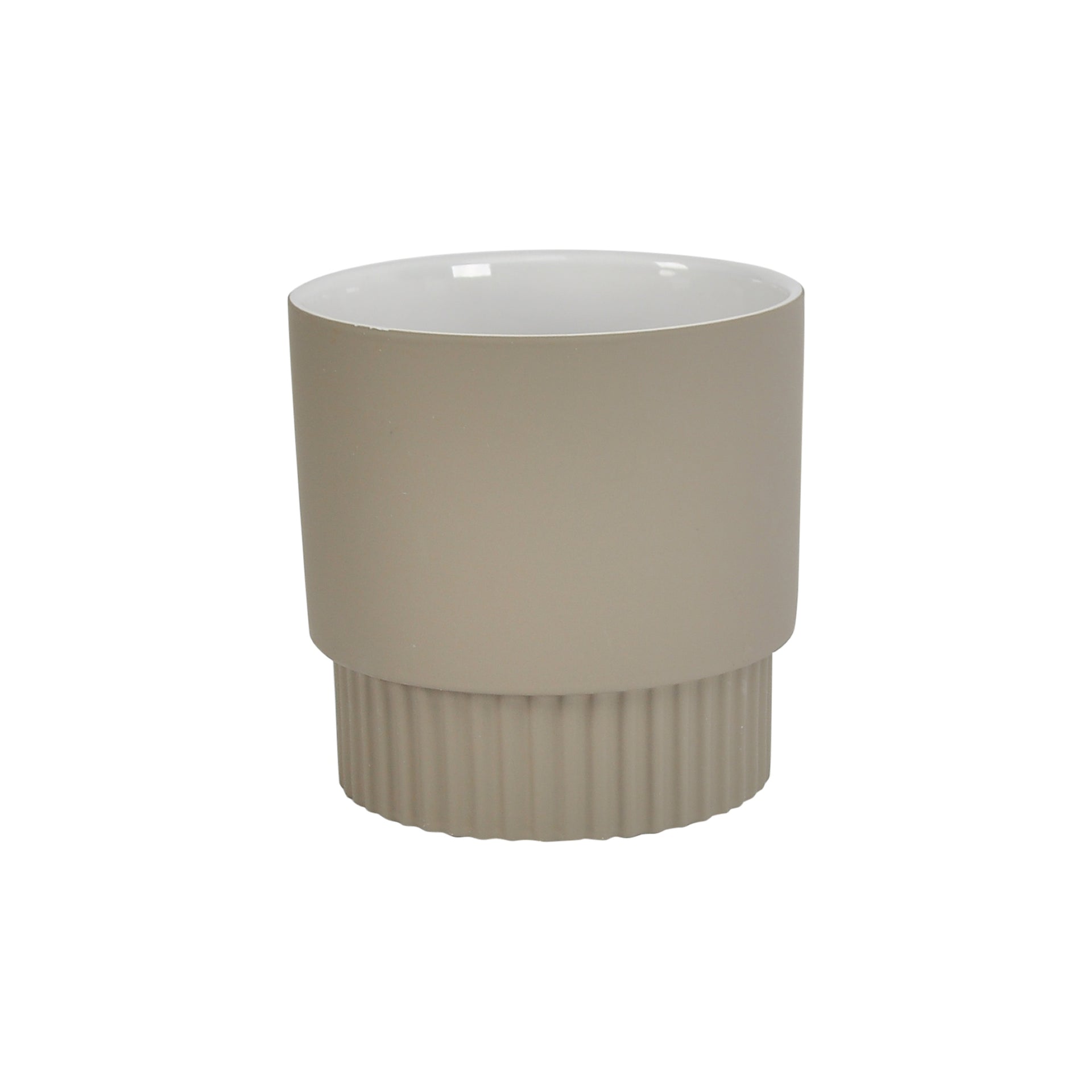 Maja, Planter Contemporary Handcrafted Stoneware, Grey
