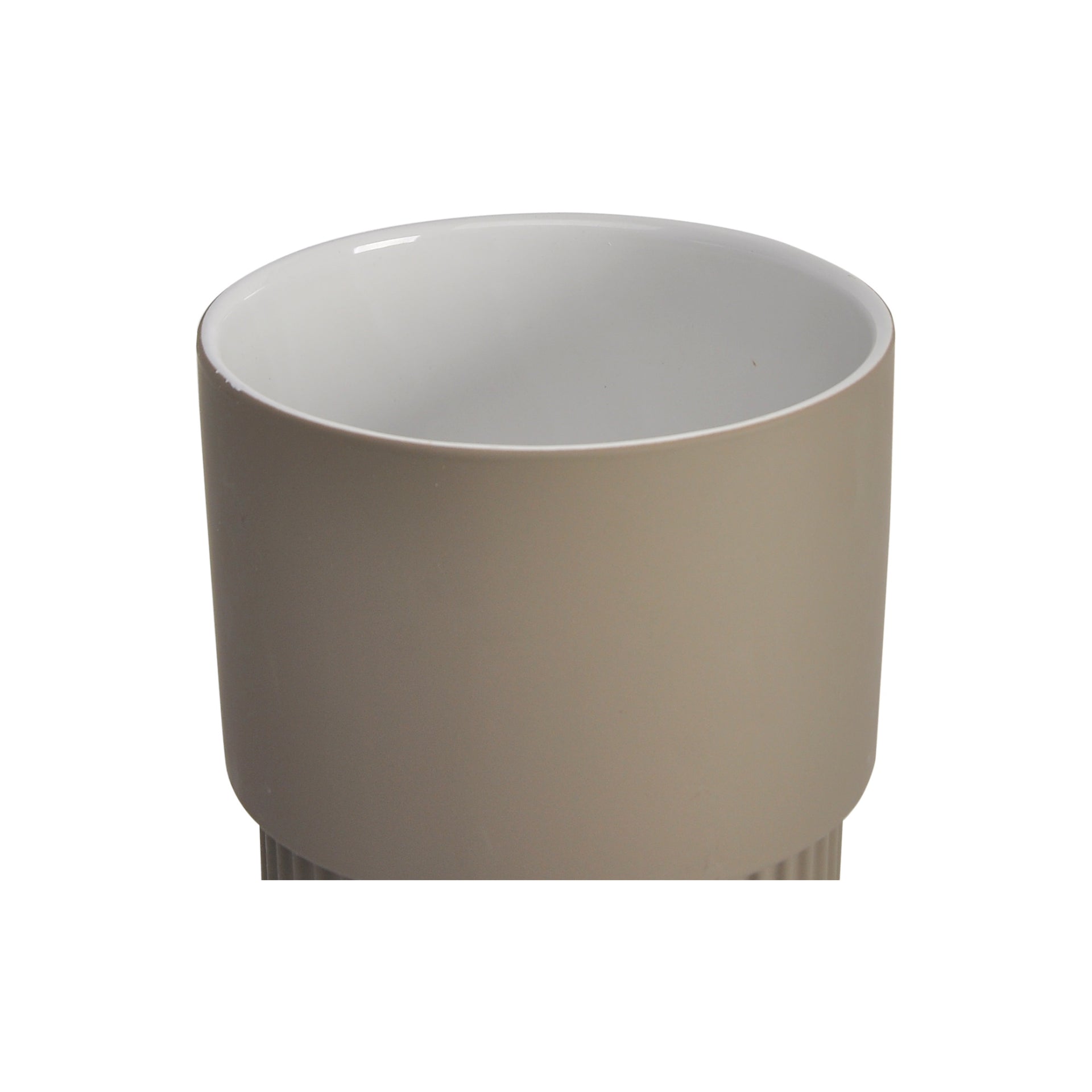 Maja, Planter Contemporary Handcrafted Stoneware, Grey