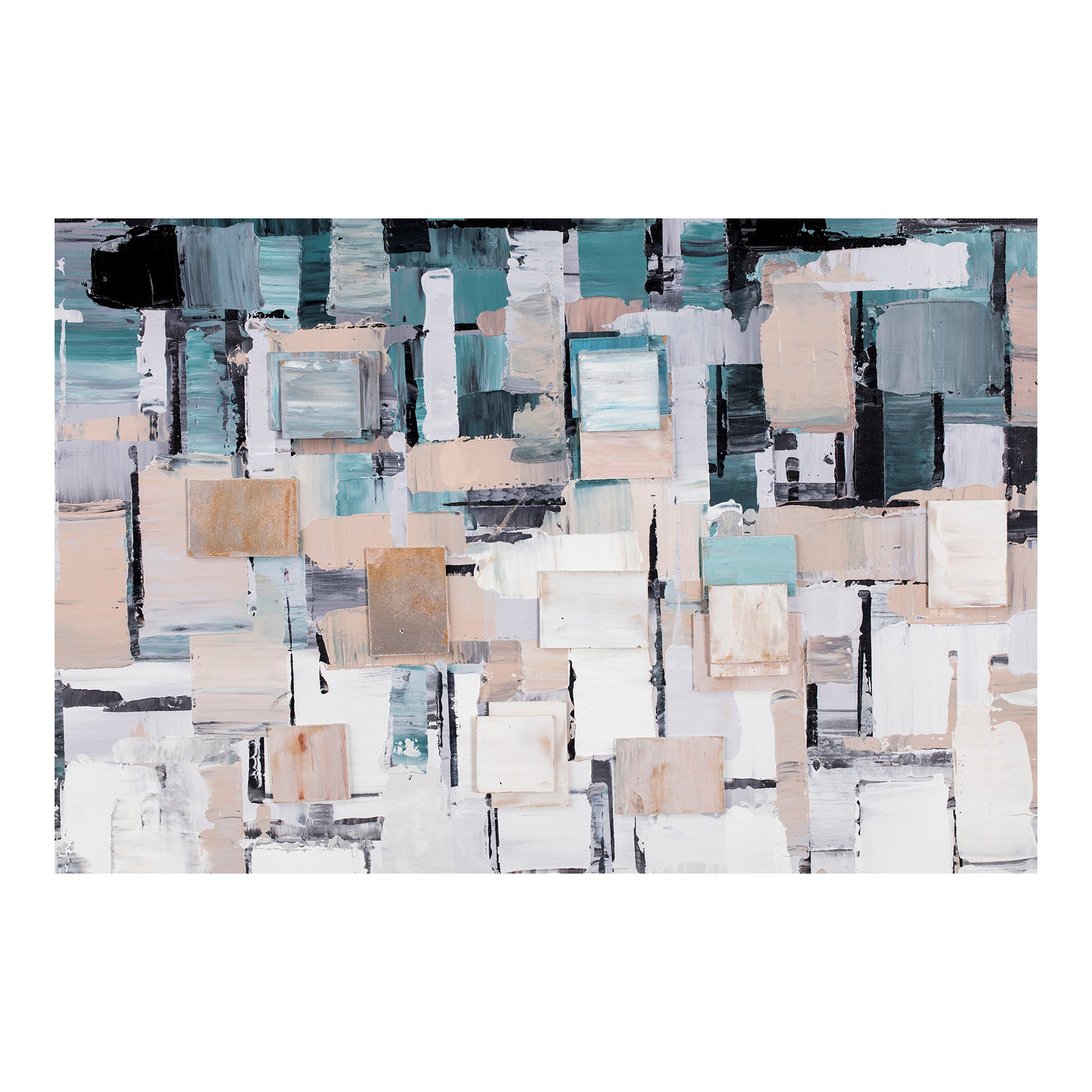 Philip Artistry - Geometric Blue Contrasts Wall Décor, Multicolor