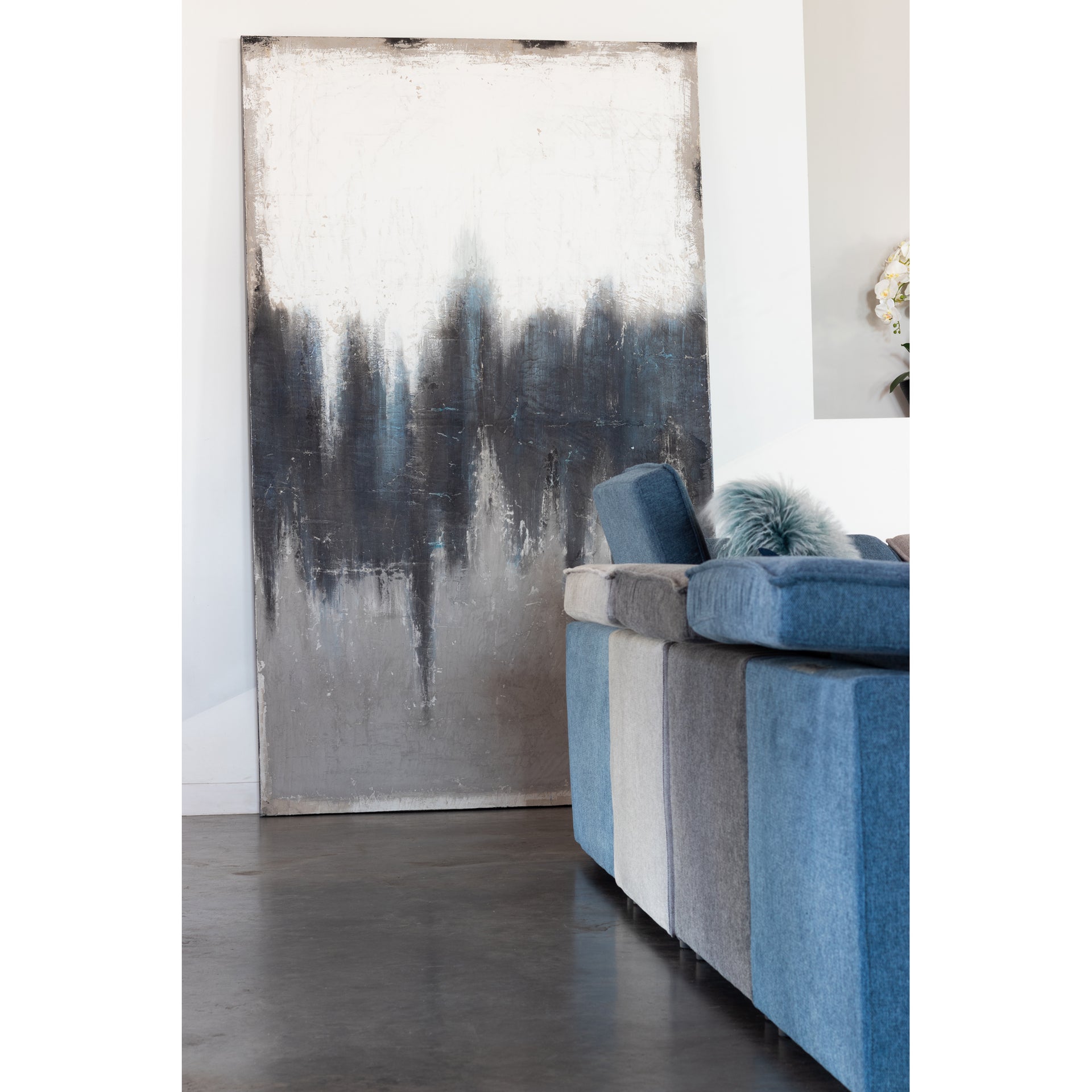 Abstract Wyatt Wall Decor - Multicolor Hand-Painted Canvas Art