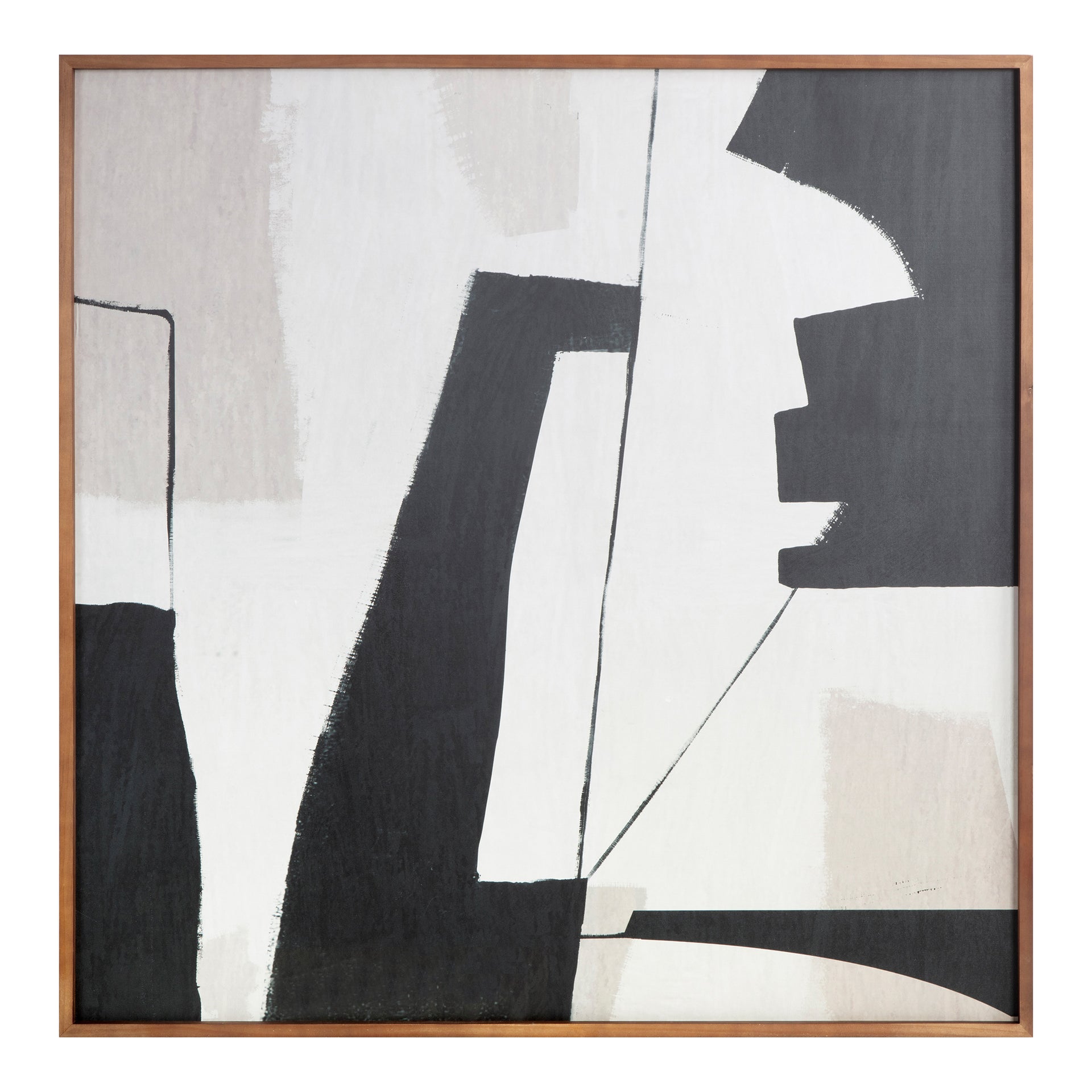 Alwyn Abstract Shapes Warm Palette Framed Painting